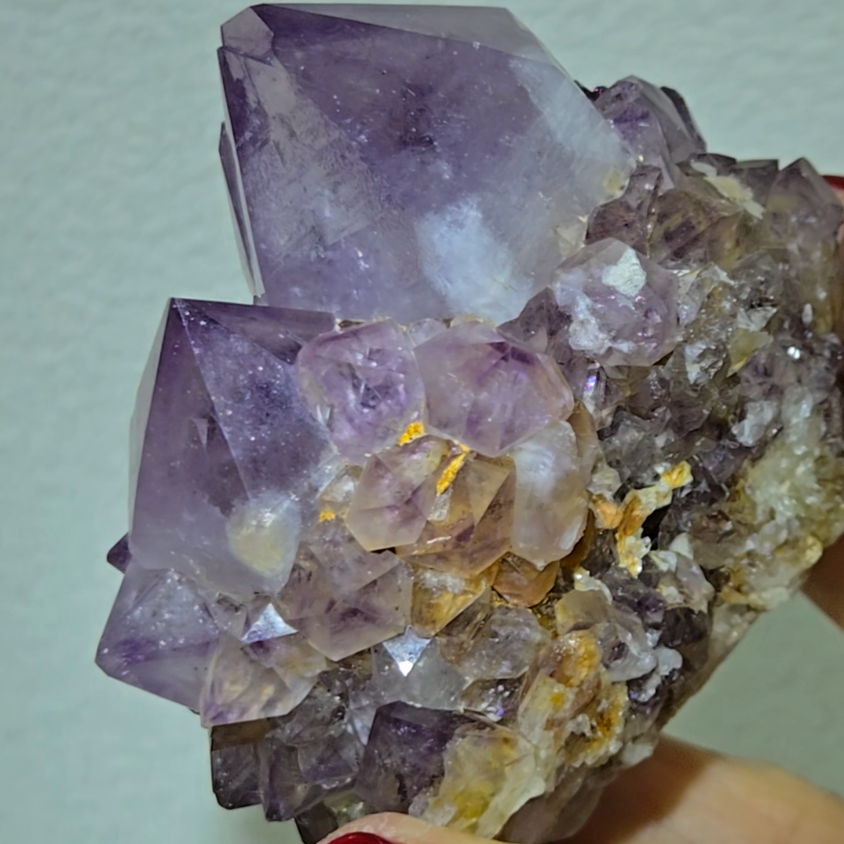 Spirit cactus quartz double points in deep purple - SPQ14