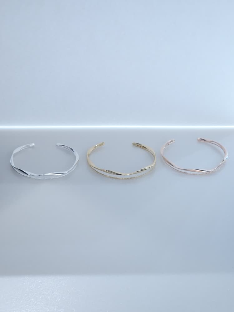Layered Twisted Cuff Bracelet