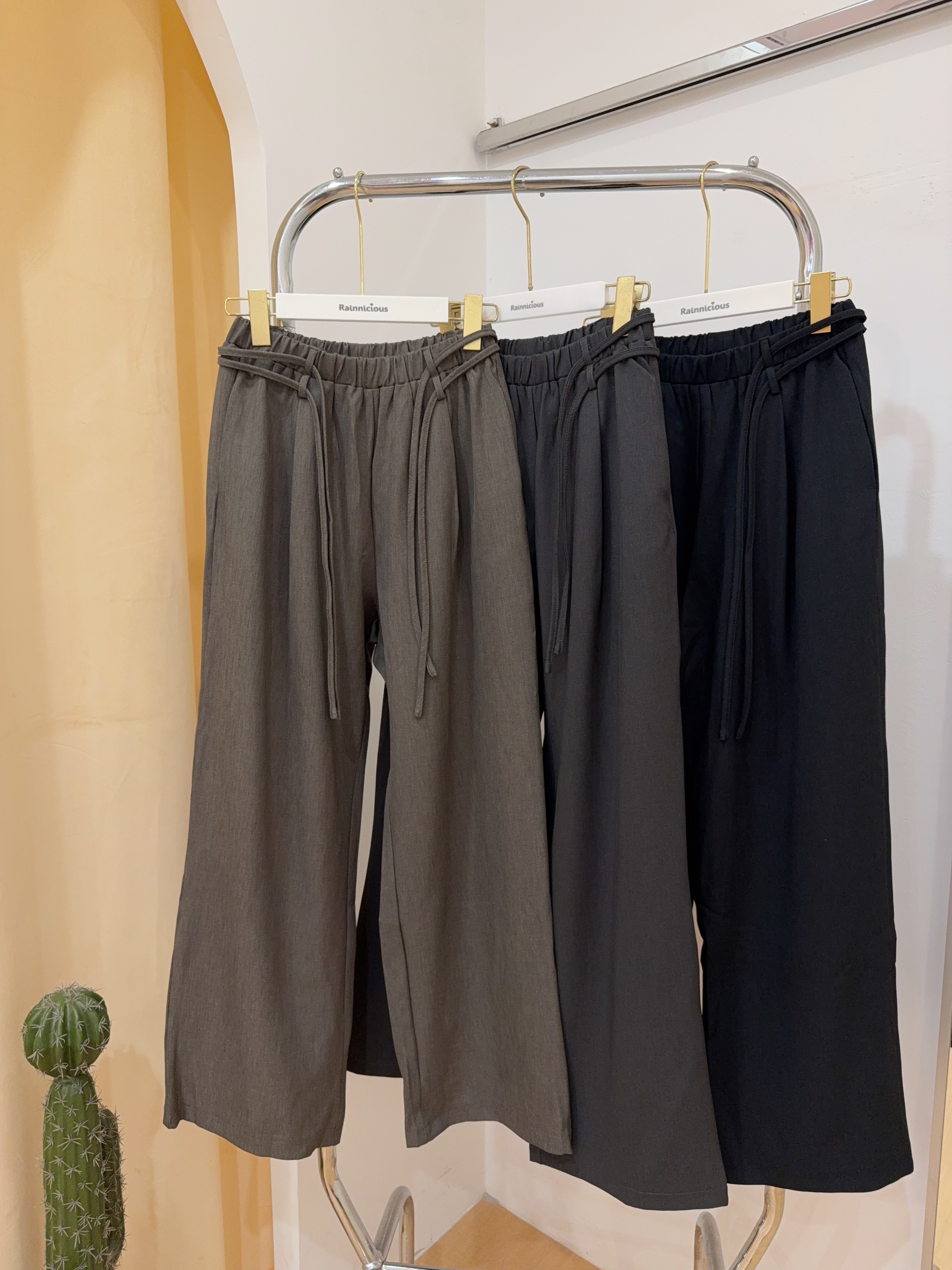 双绳西装直筒阔腿长裤 R2863