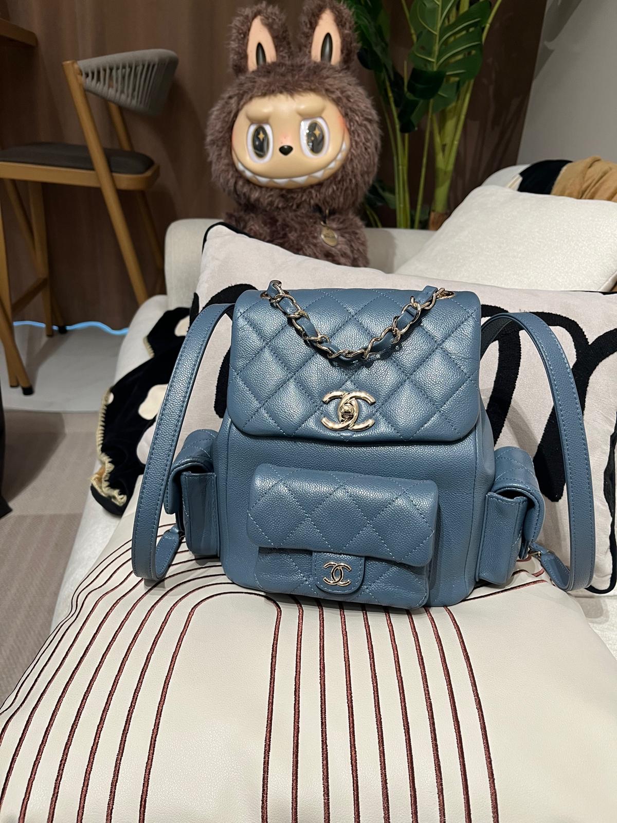 Chanel duma backpack 荔枝牛皮 100%Authentic,98%new ✅收據✅晶片✅塵袋✅盒 