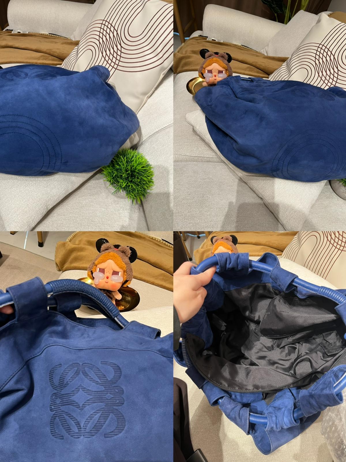 Loewe Aire Suede handbag 藍色麂皮手袋 100%Authentic, 95%New