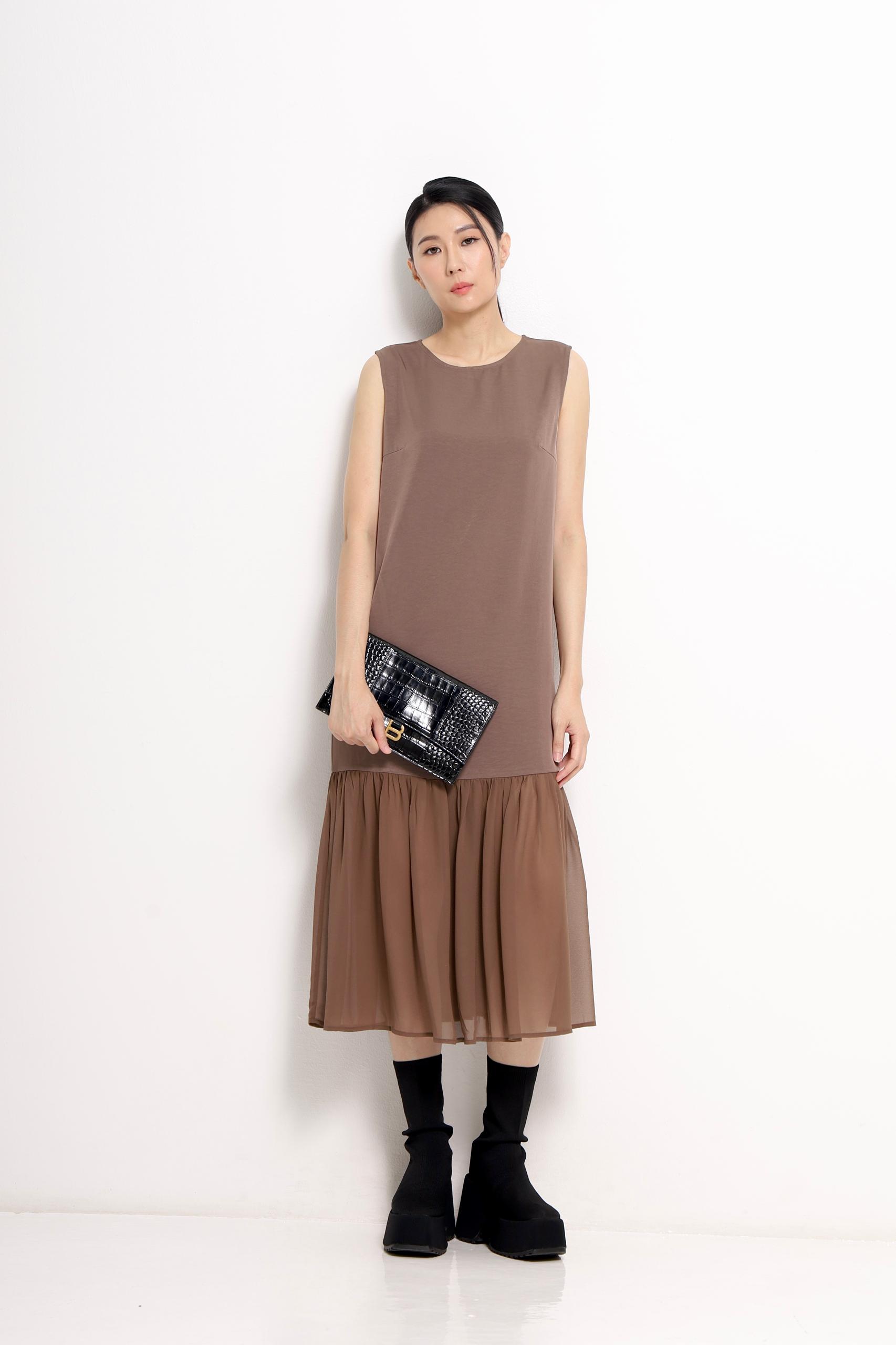 CD2158 SOLID LOOSE MAXI DRESS