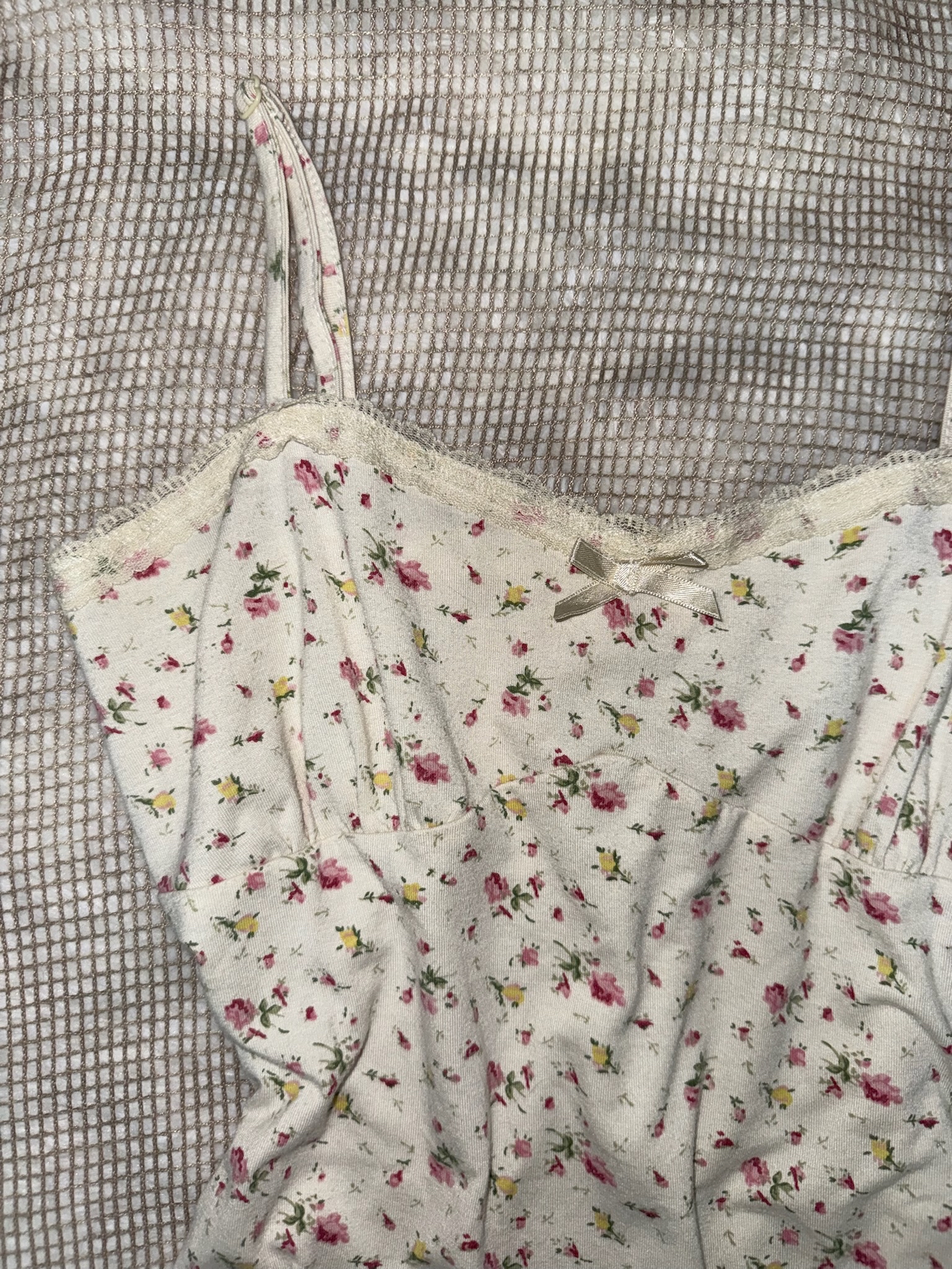 Liz Lisa Lace-Trimmed Floral Slip Top