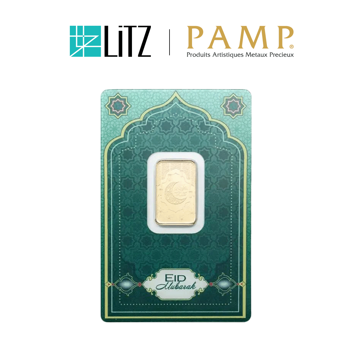 [5 gram] LITZ PAMP Suisse Eid Mubarak Limited Edition Gold Bar (999.9) PG068