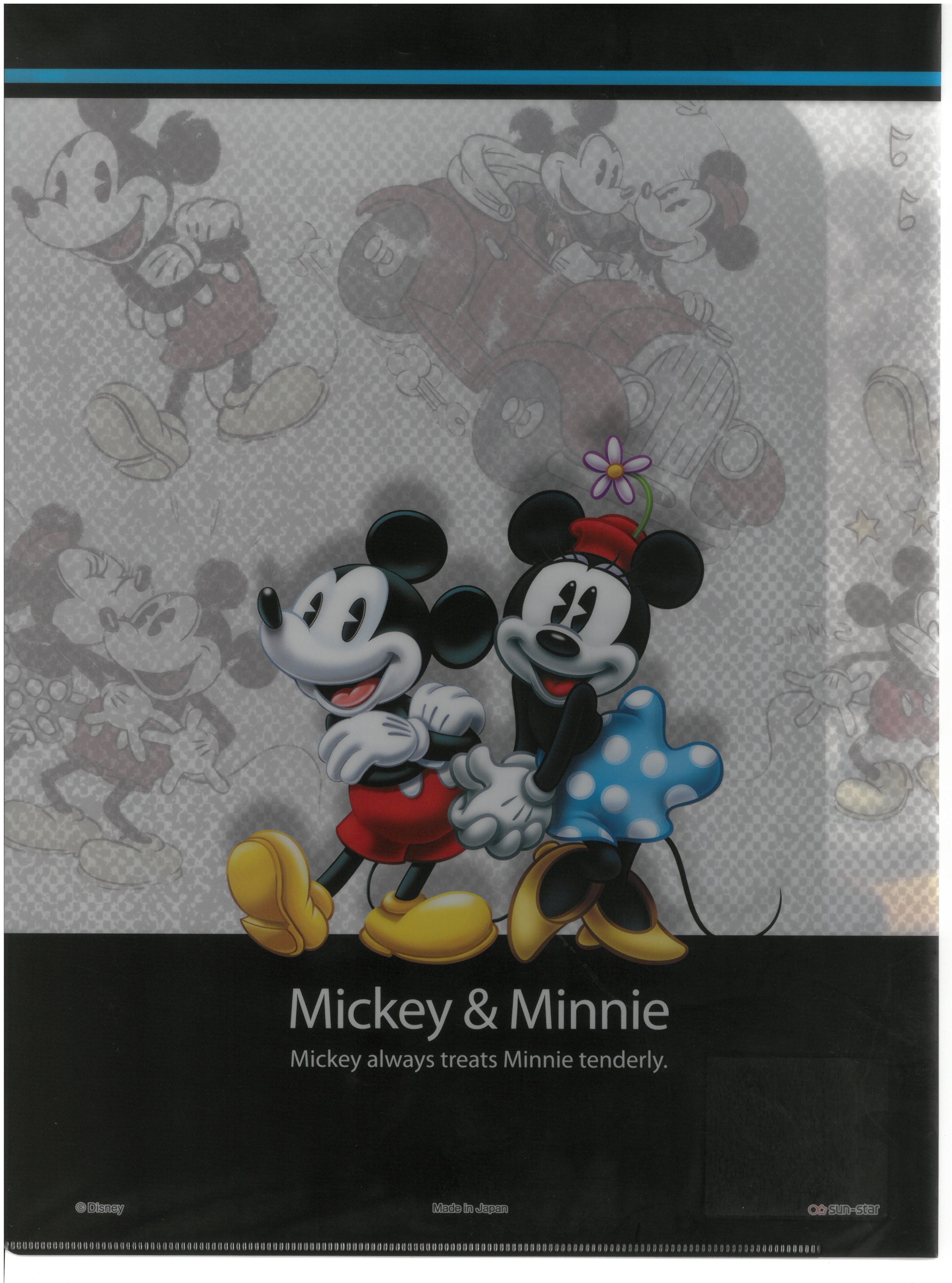 Mickey & Minnie A4 雙開文件夾   (2129-736)