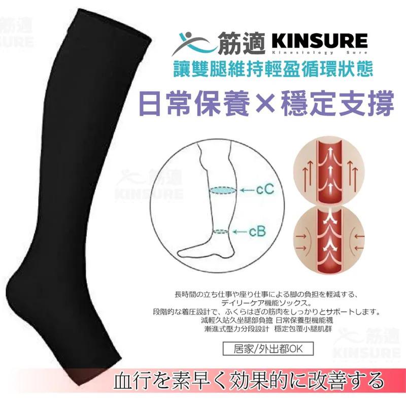 $48雙.2雙起$38雙 .筋適 KINSURE 減壓露趾壓力襪 (1雙入)