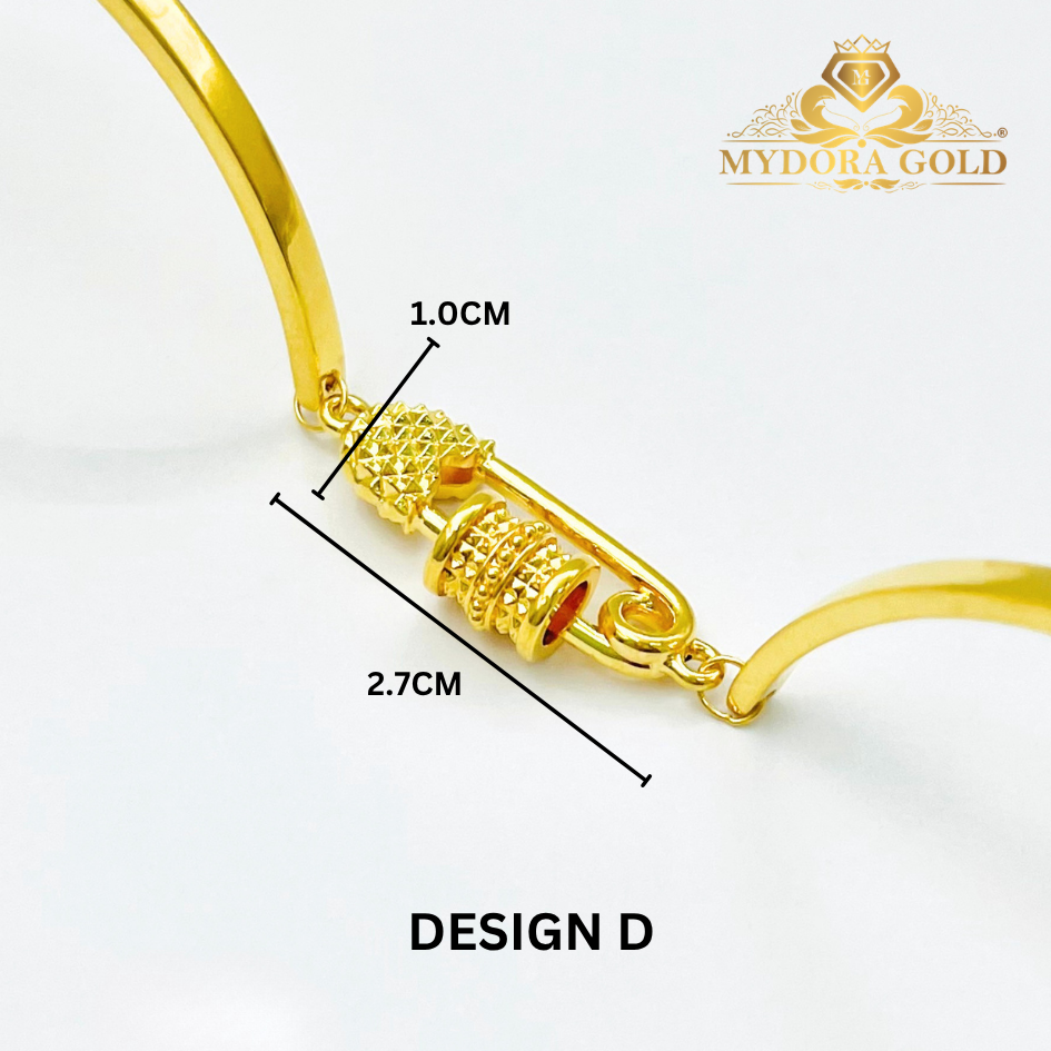 MYDORA Gelang Fashion Safety Pin Series l EMAS 916/22K