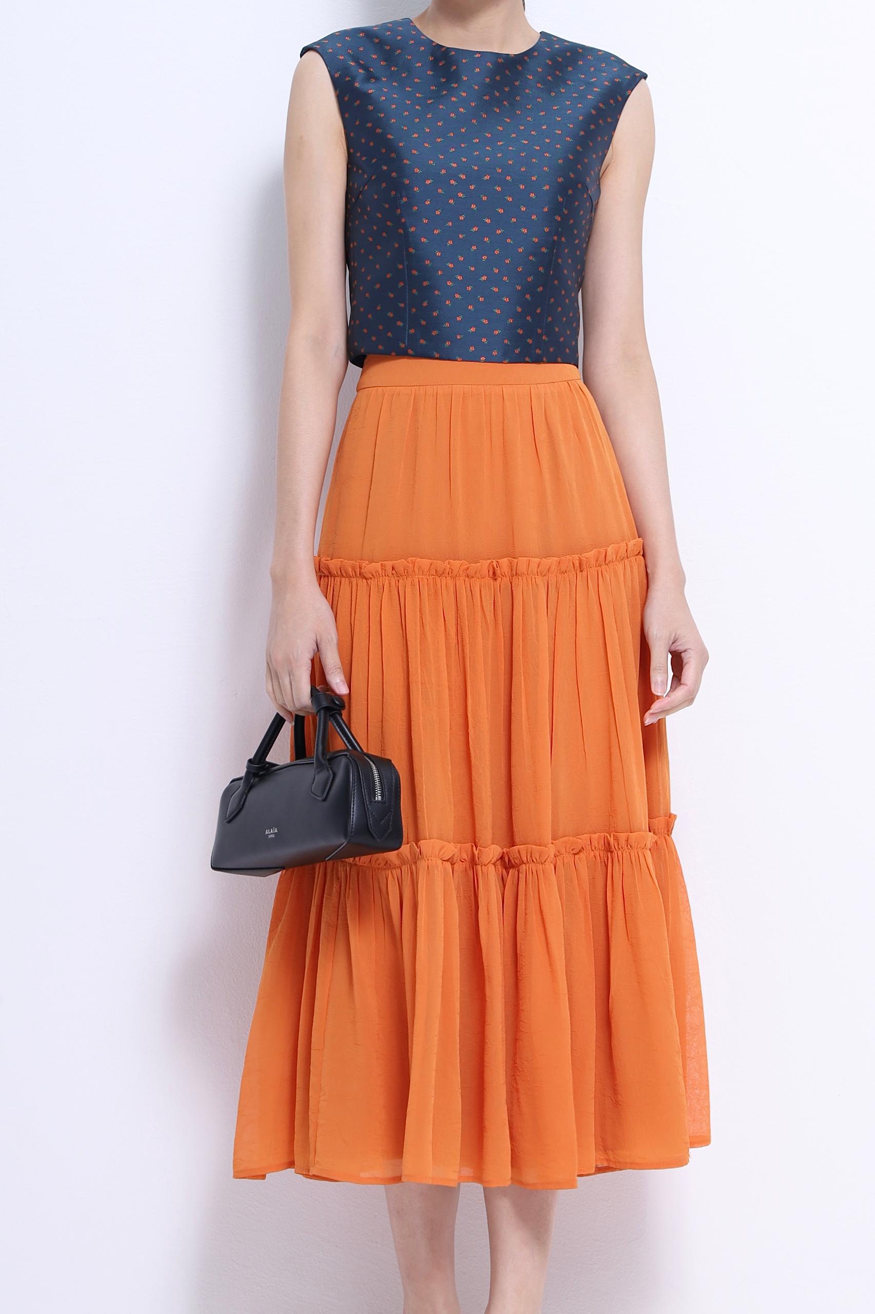 独家荷叶边层次半裙 1409