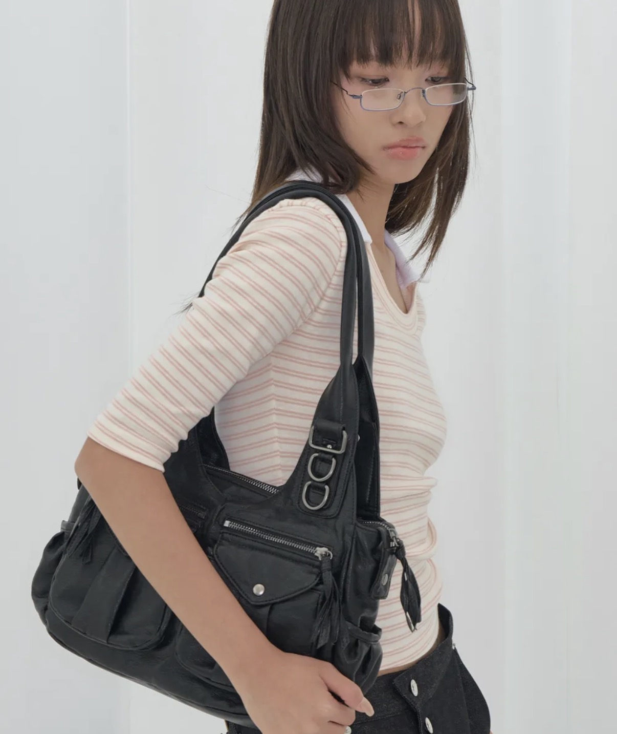Fancyclub RANMA HOBO BAG (BLACK) F26QE983