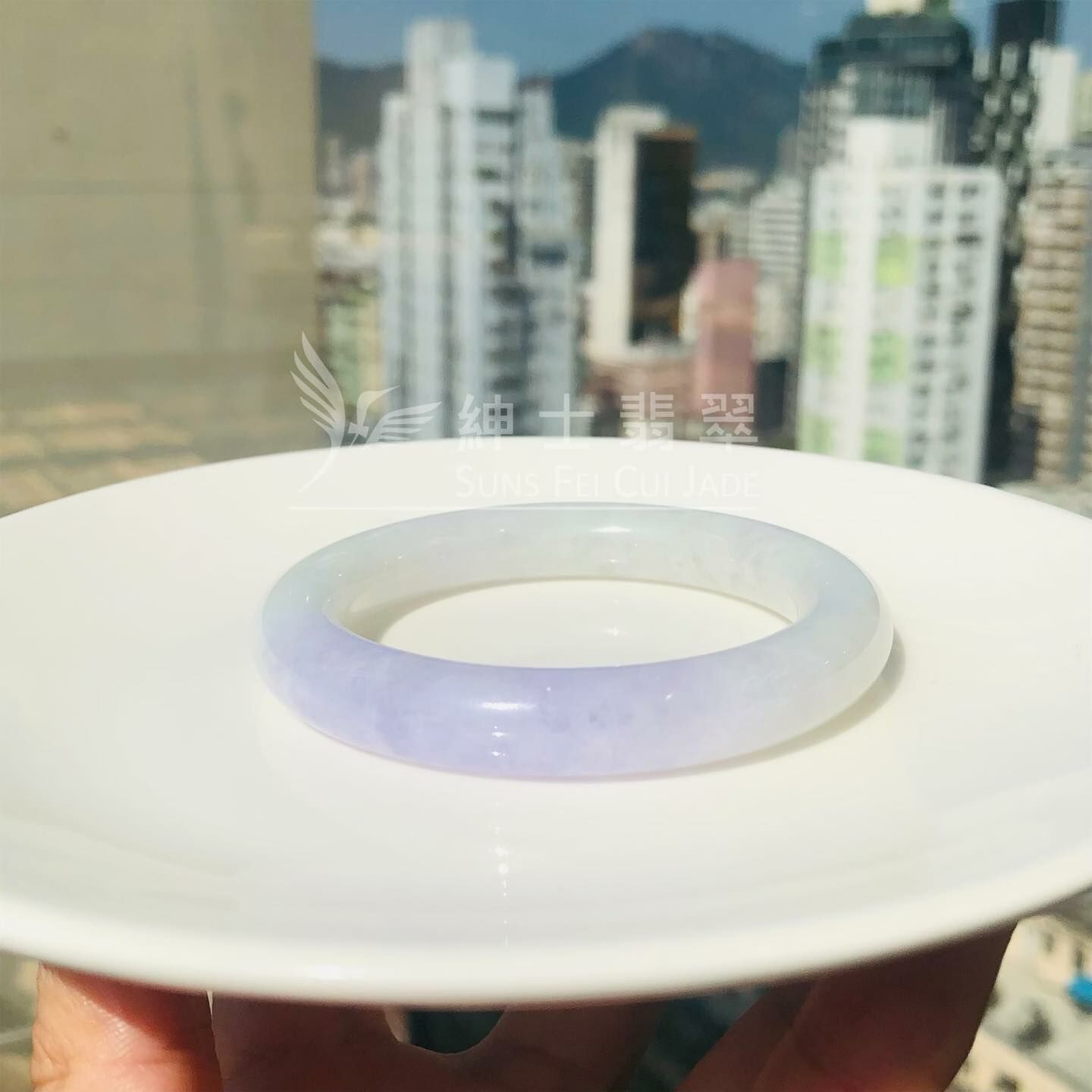 冰藍紫圓鐲54.6mm