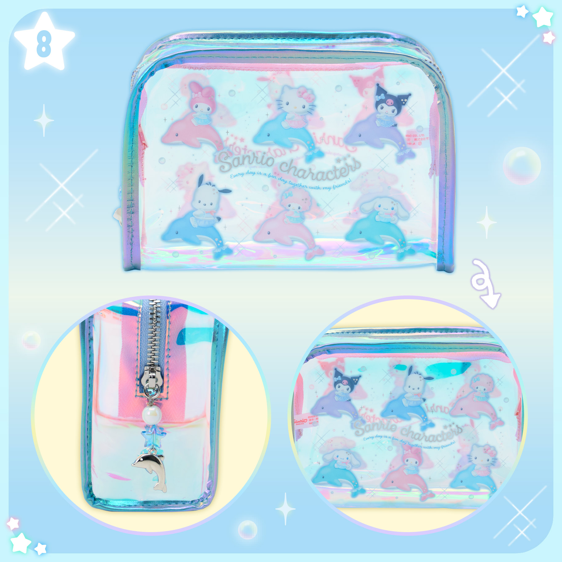 日本預訂📍日本Sanrio可愛閃亮海豚系列 - 公仔/吊飾/髮夾/Tote Bag/盲盒