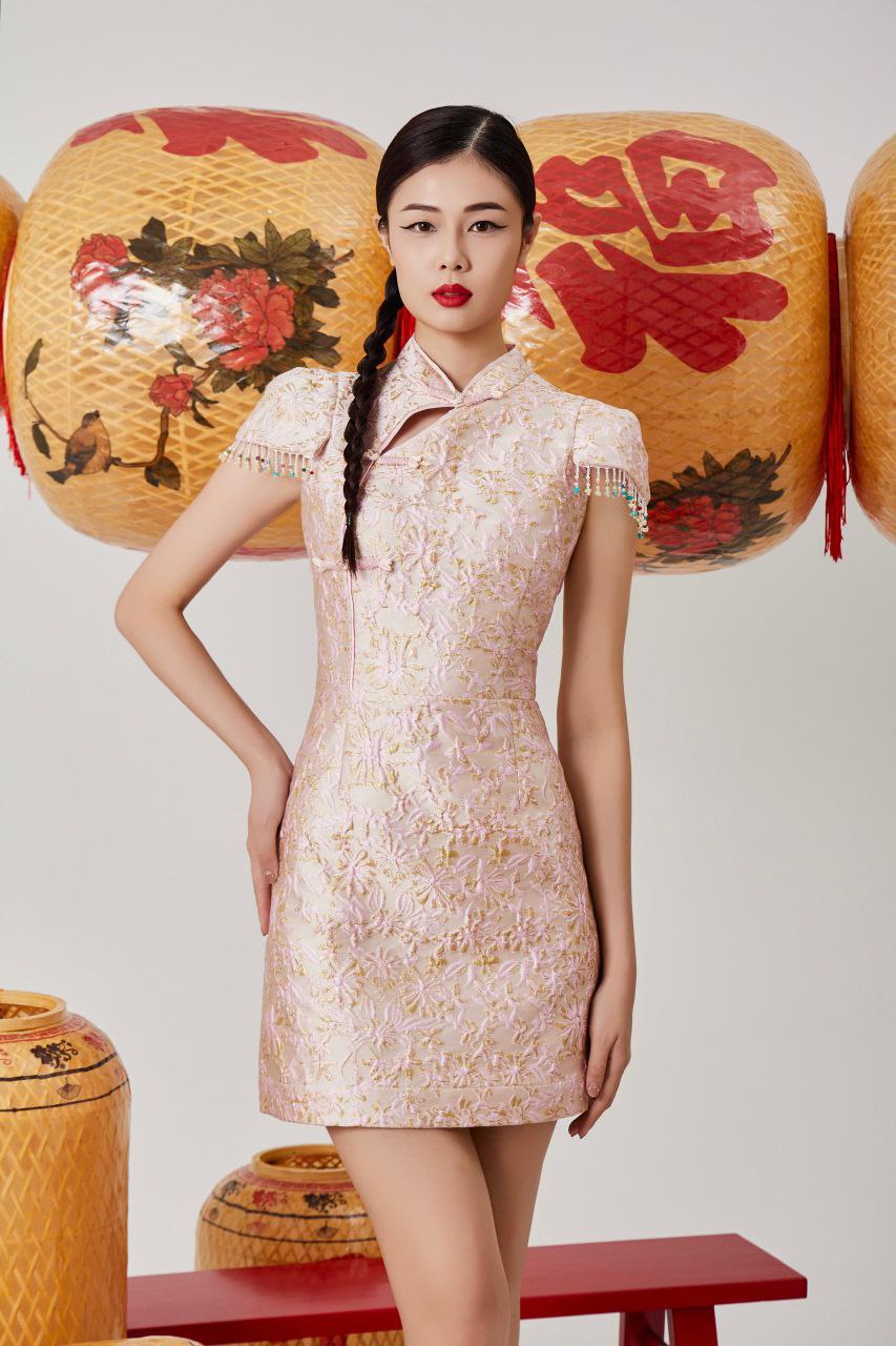 修身旗袍连身裙 2113