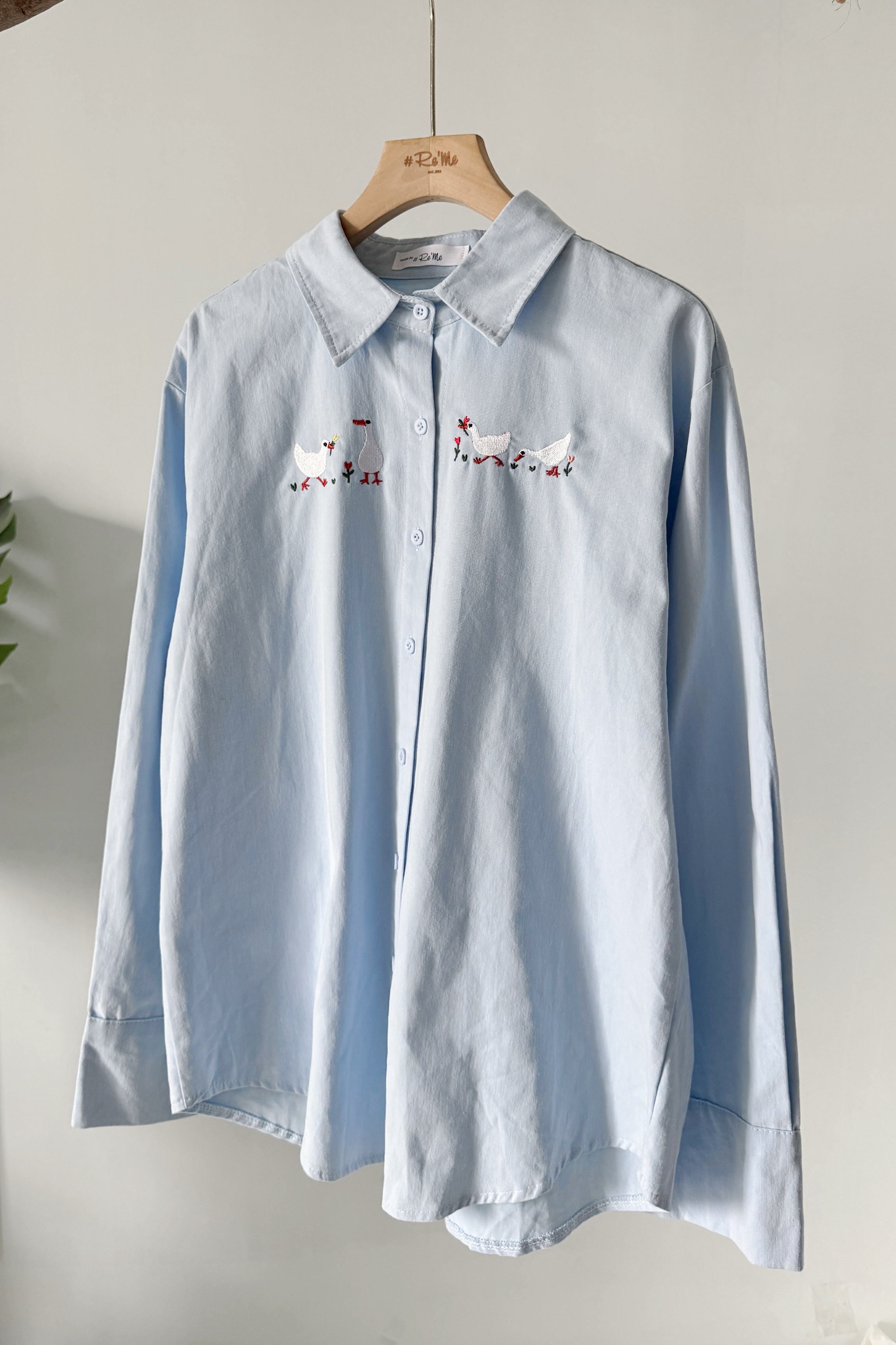 【春日来信 🌿✉️】设计款刺绣衬衫 -（ 下单后2-3制作日）