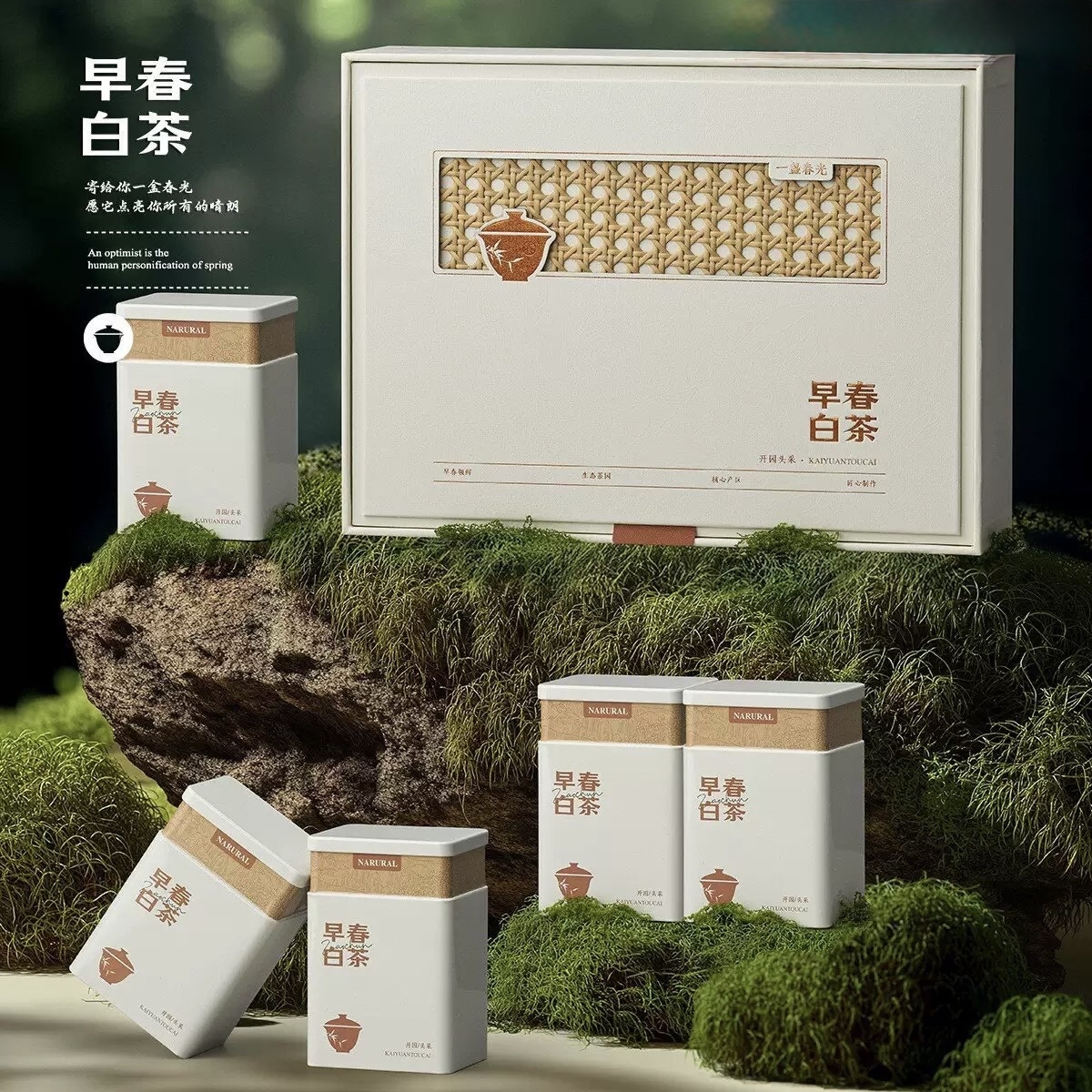 【春日茶园】五大罐古树月光白茶送礼自饮两相宜健康实用好礼推荐伴手礼爱茶人必备口粮茶健康茶叶礼盒