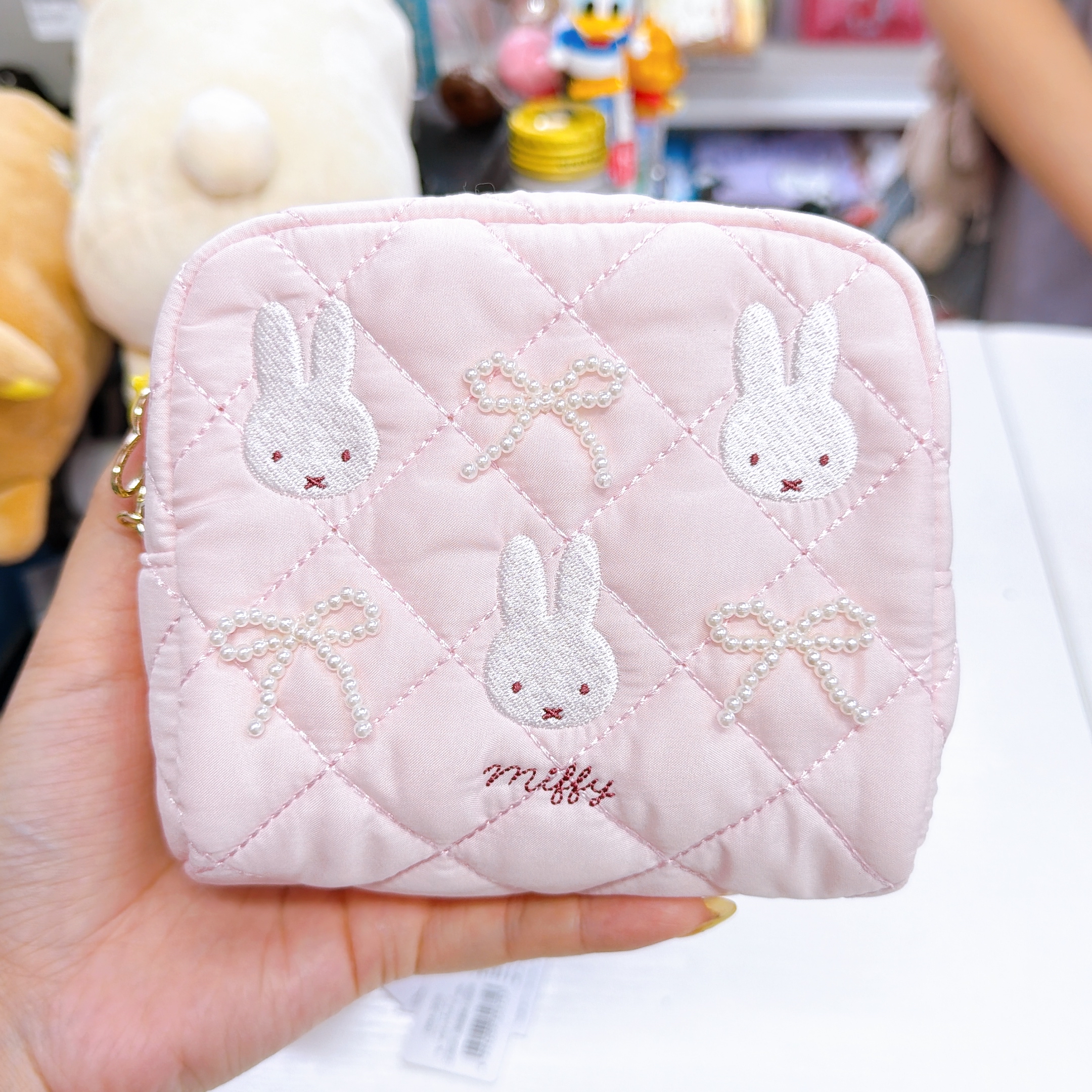 日本直送Miffy新款格紋化妝袋筆袋銀包