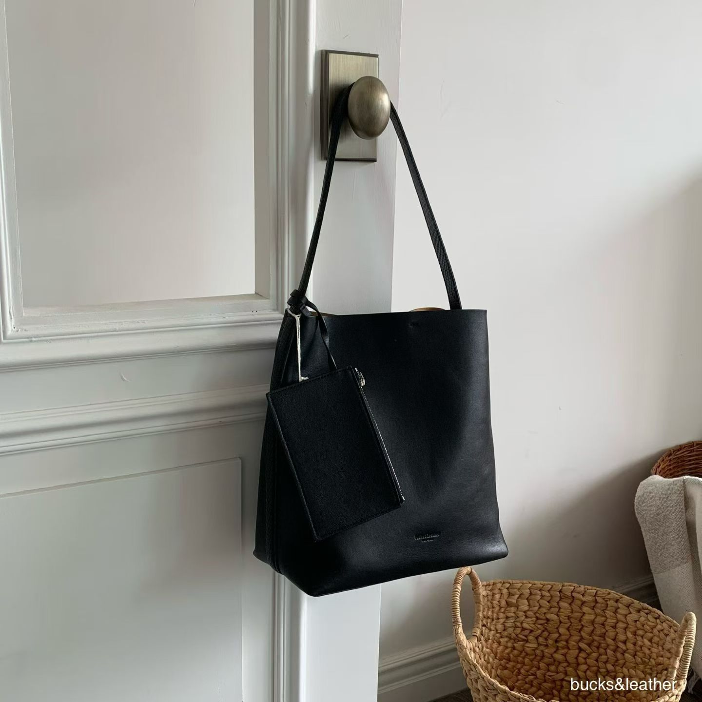 Prestige Sheepskin Leather Bucket Tote
