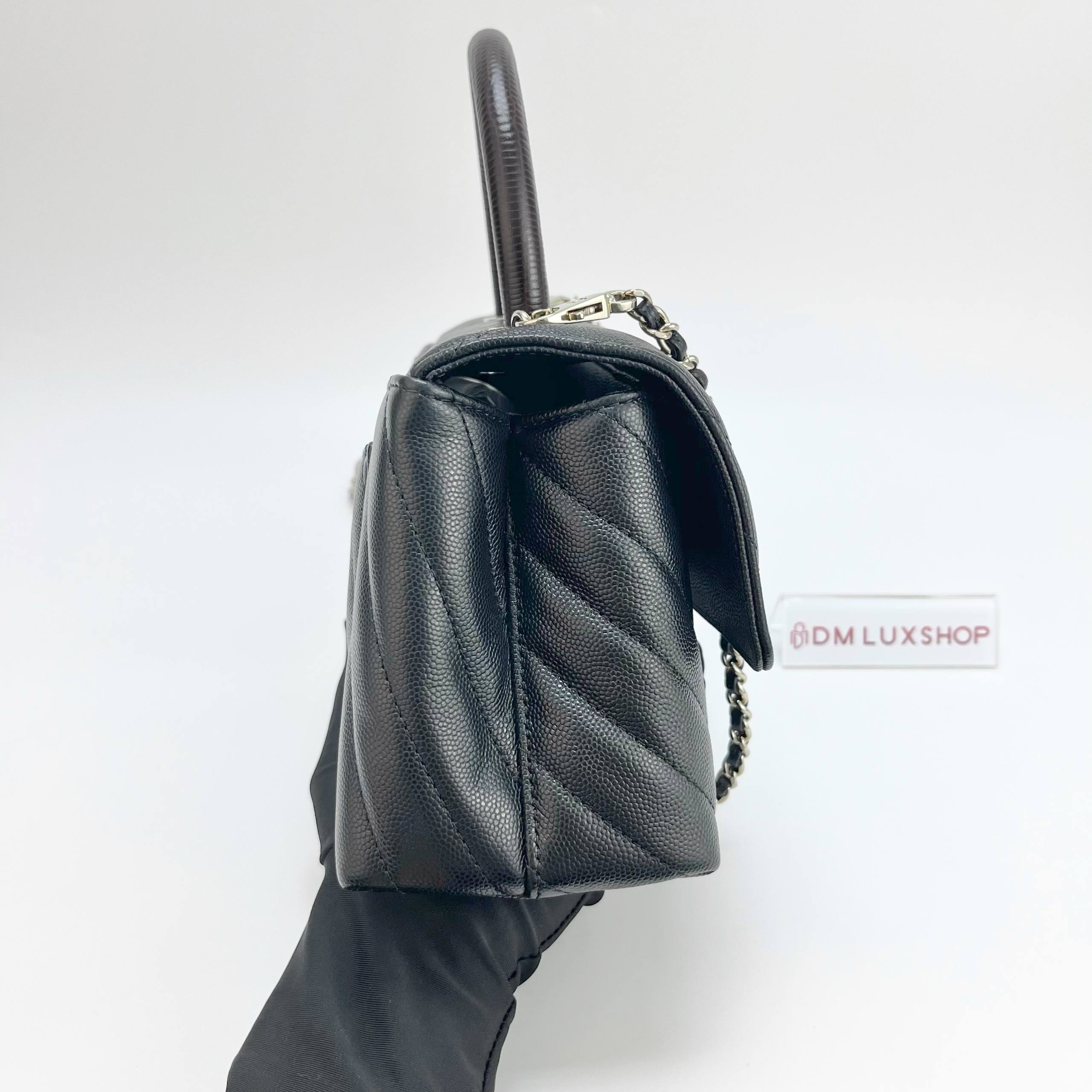 Chanel Black Caviar Small Coco Handle GHW (Serial 30, Y: 2020)