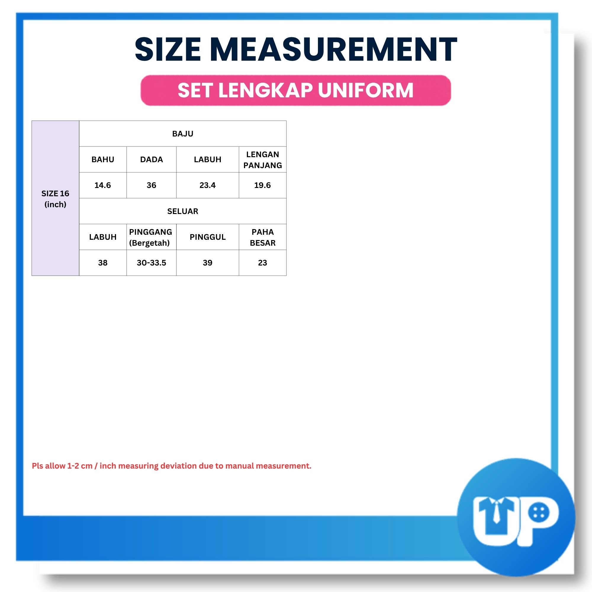 (SET LENGKAP) Pakaian Seragam Uniform Lengakap Puteri Islam Sekolah Rendah