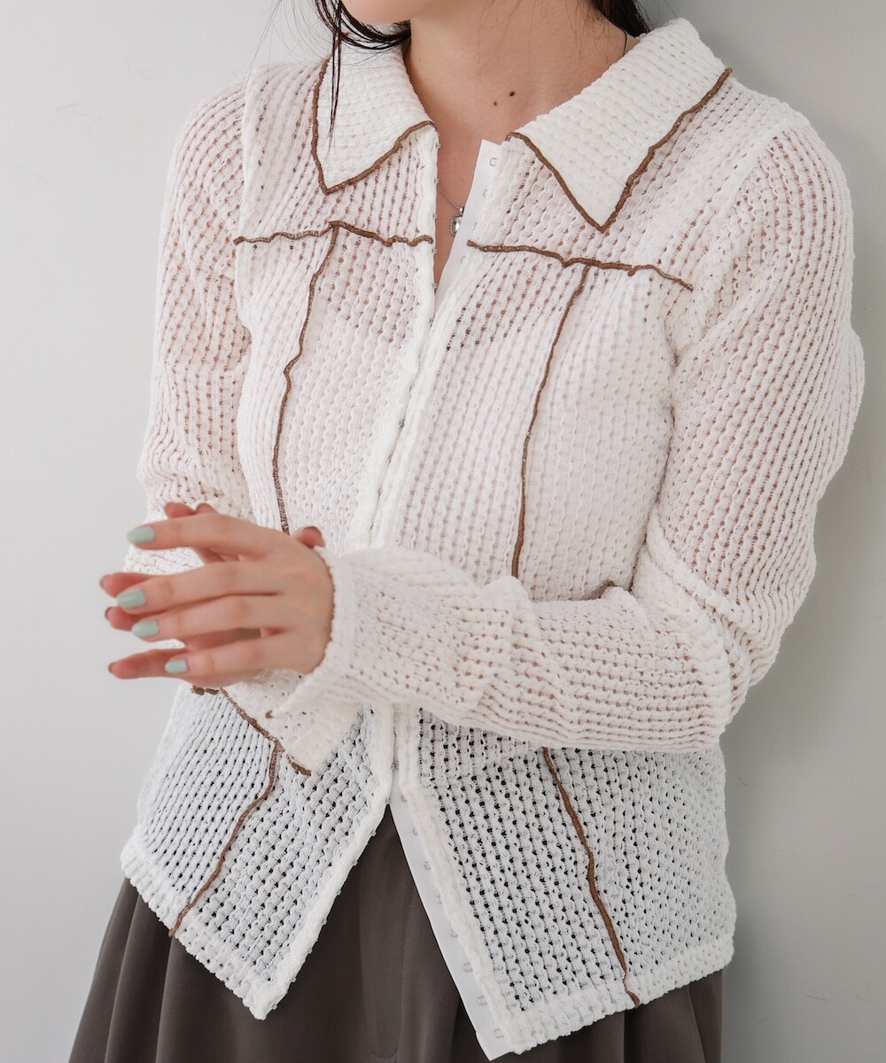 波紋洞洞薄長袖【JT025】