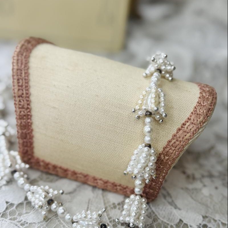 Rare! Vintage Faux Pearl Lily of the Valley Necklace(MT2470)