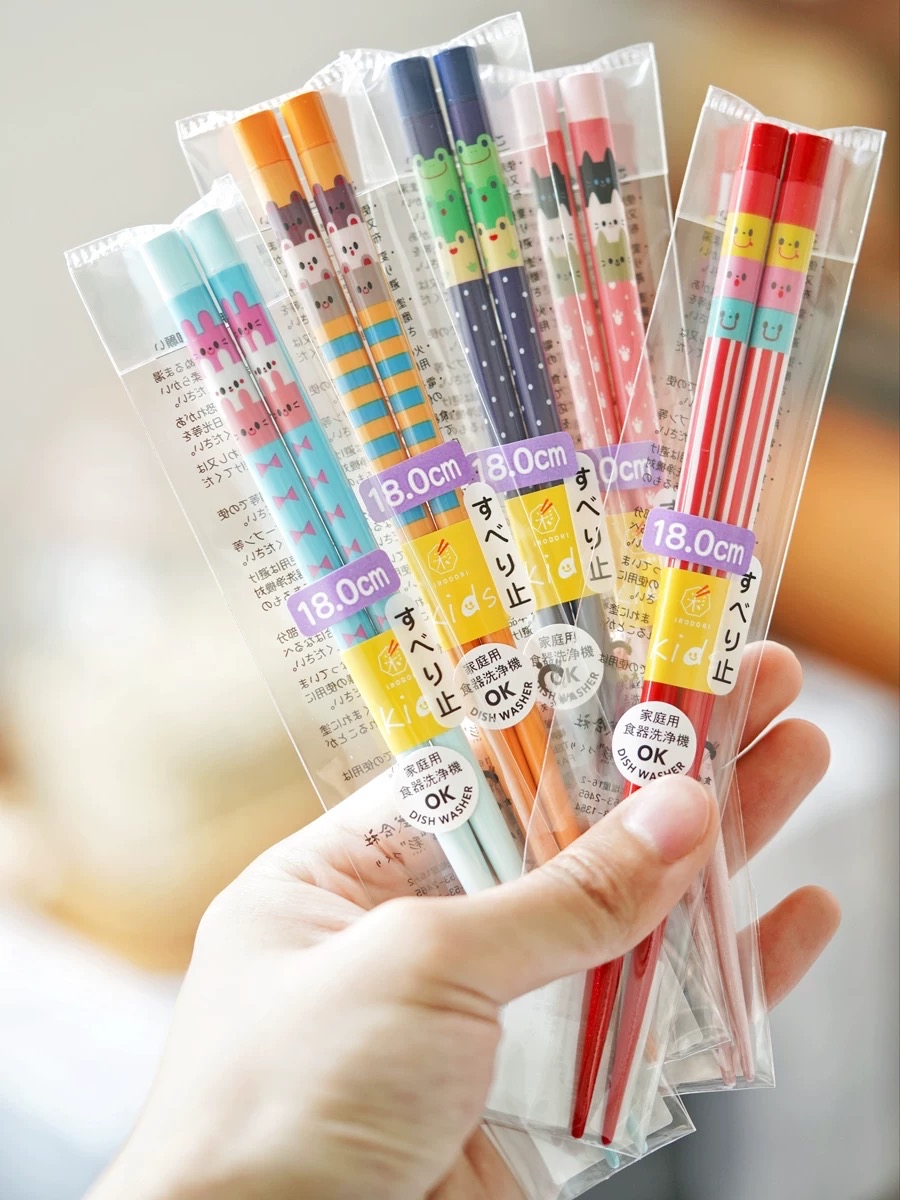 日本Kawai動物系列抗菌兒童筷子