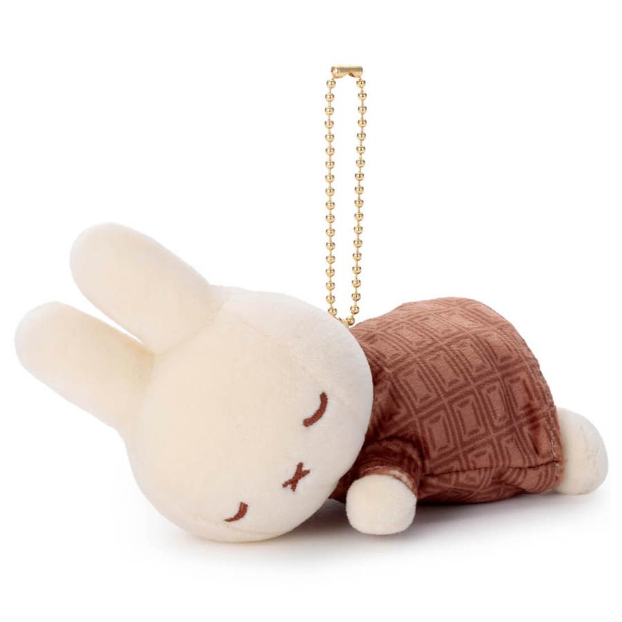 Miffy米菲兔 Cacao Bruna 呼呼大睡好朋友（牛奶巧克力）毛公仔球鏈掛件吊飾 