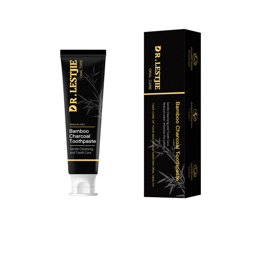 竹炭牙膏 清新口氣 美白去黃 清潔牙齒 去口臭 咖啡漬 煙漬 牙垢 120g ［平行進口］ HK2748
