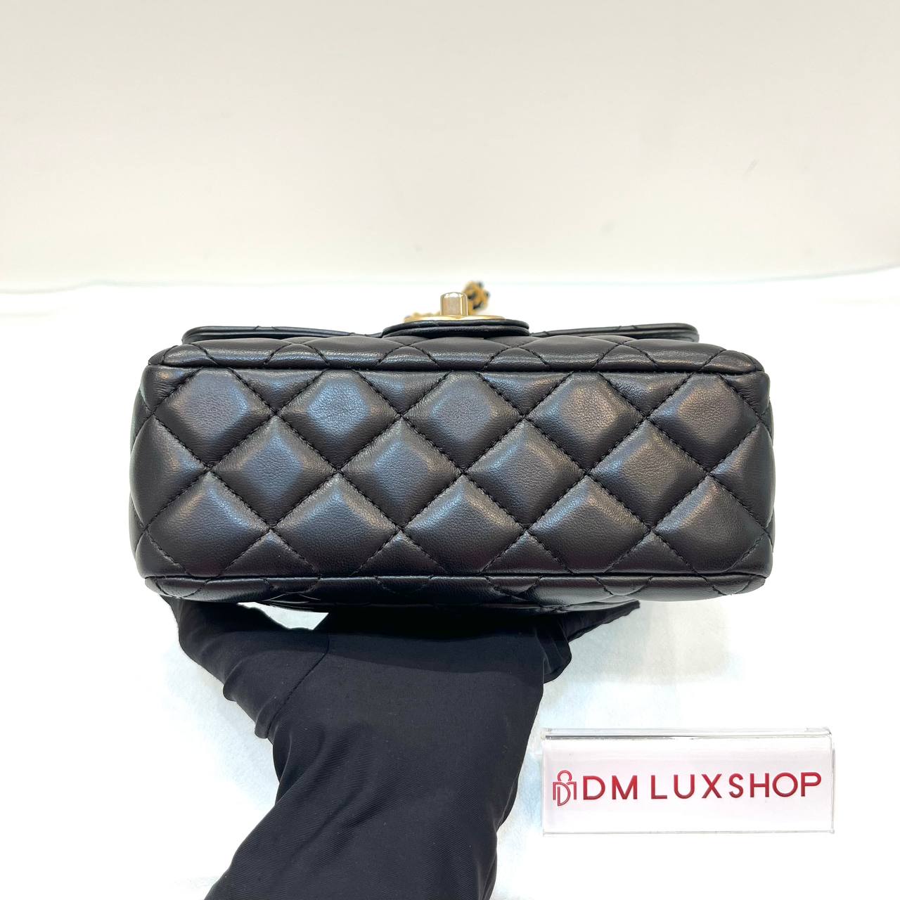 Chanel Black Mini Square CF Bag GHW (Microchip)
