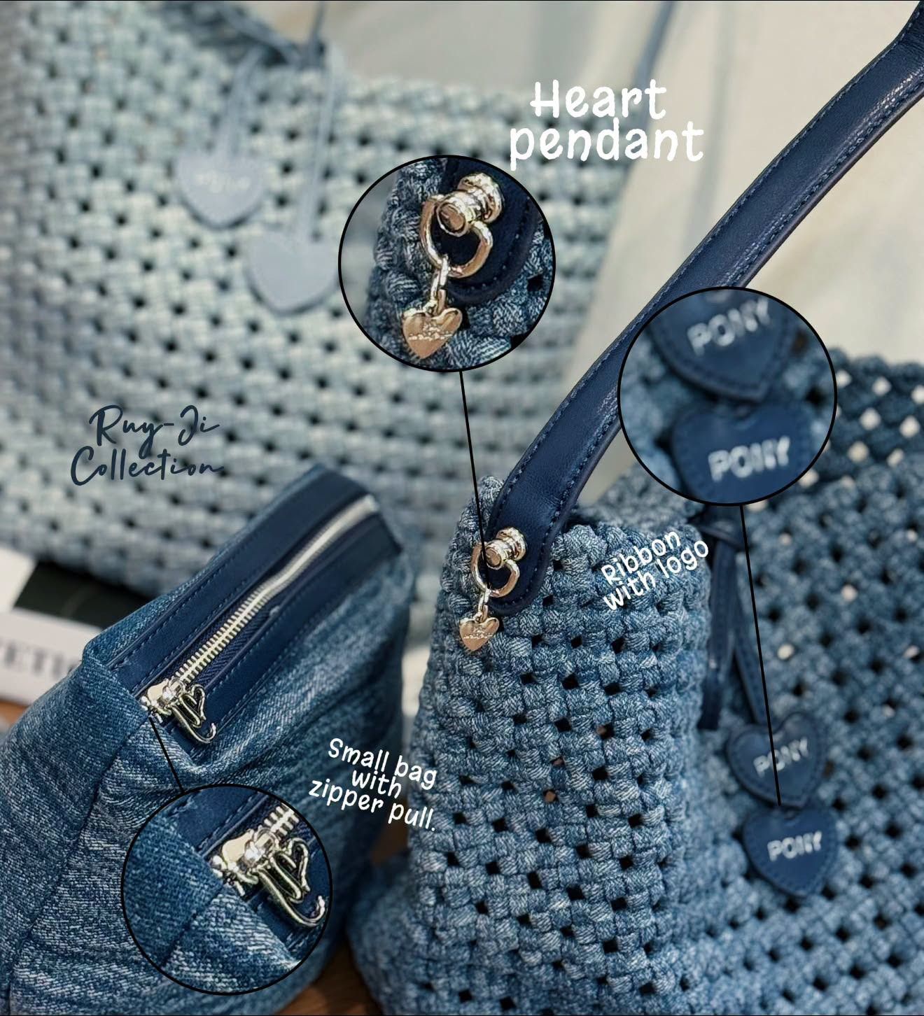 泰國新款🇹🇭 Pony Twenty-Eight 28 Ryuji Bag  牛仔布針織袋 