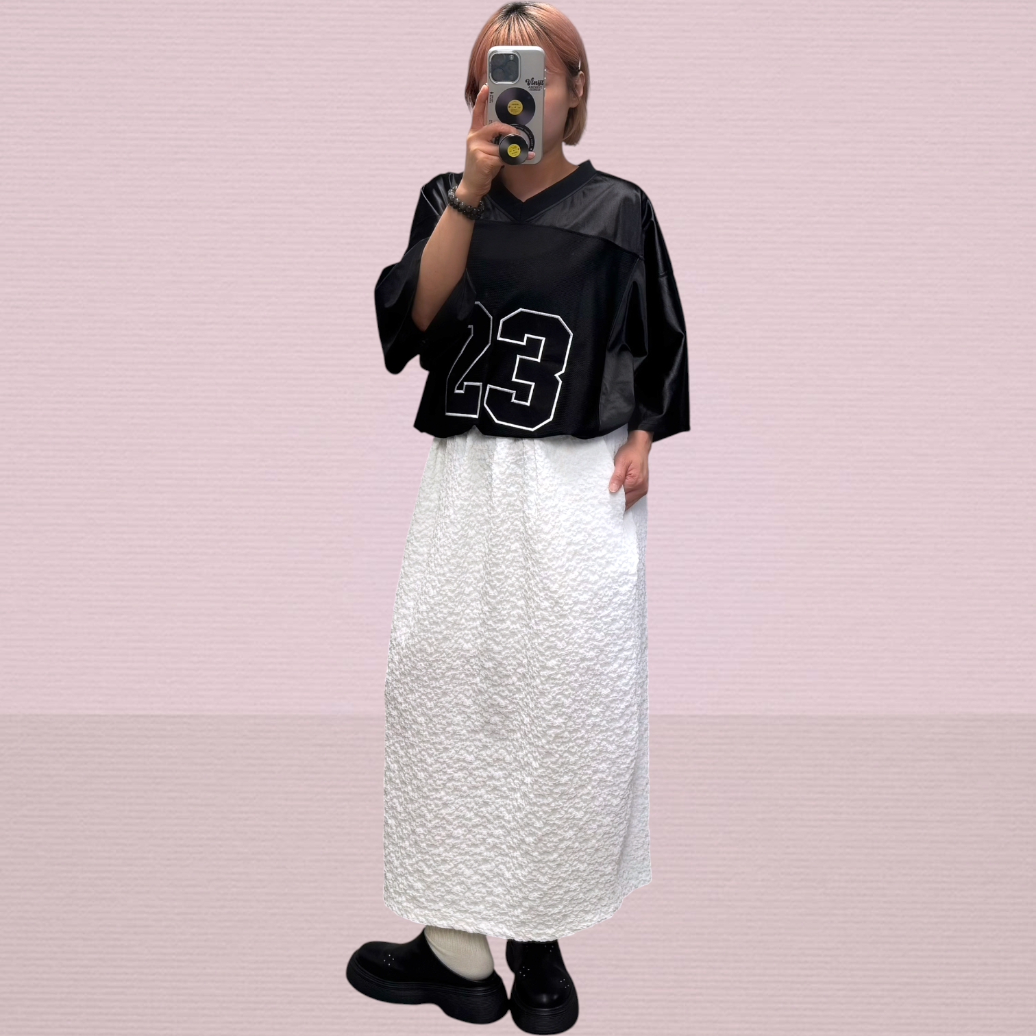 221332 “23” V領網眼球衣Tee