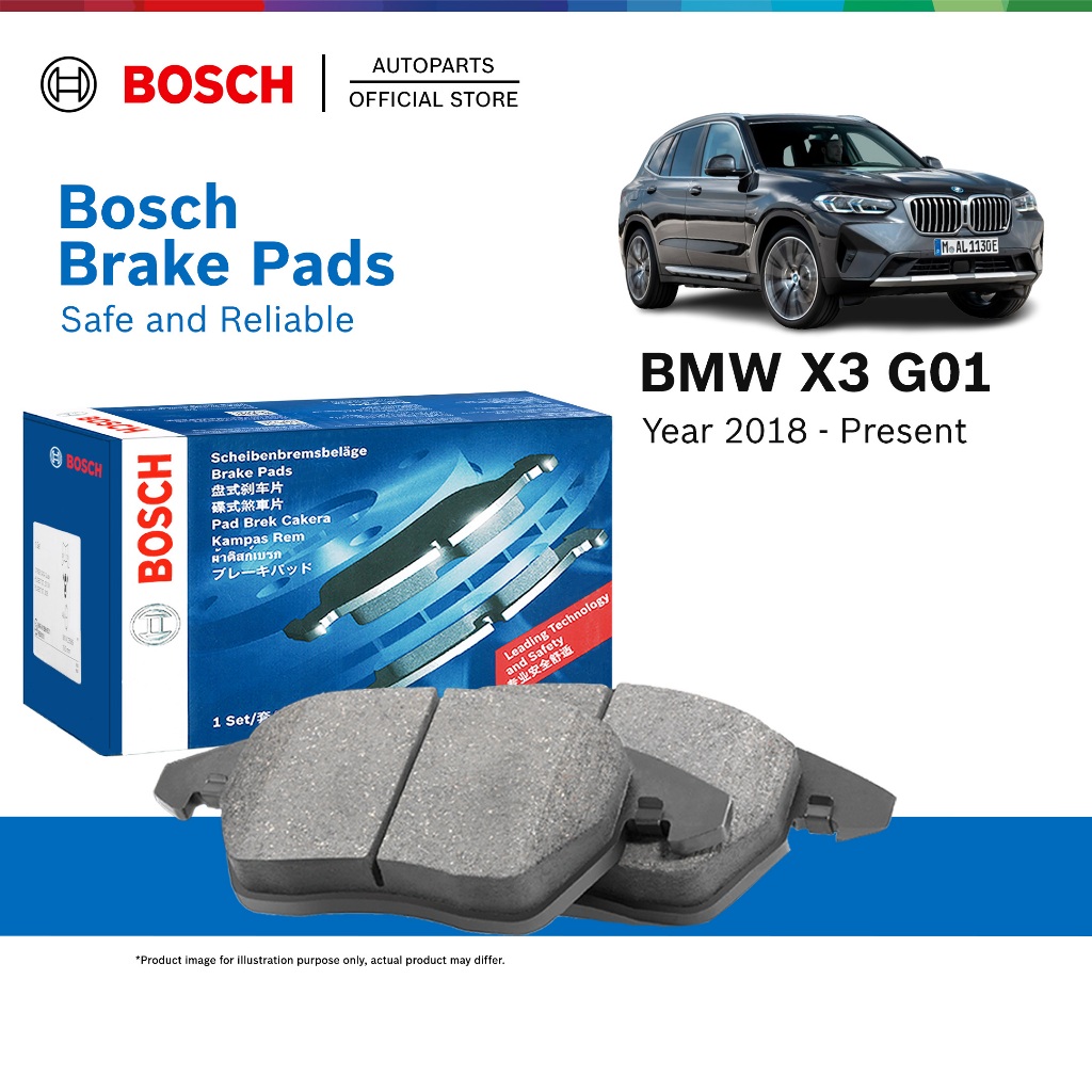 BOSCH Front Brake Pads - BMW X3 Series sDrive20i / sDrive30i / 530e (G01) (year 2018 - present) - 0986494940