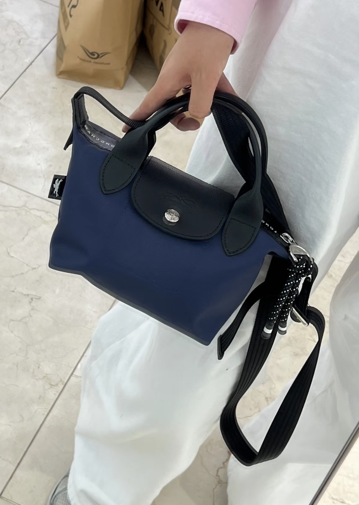Longchamp Le Pliage Energy S 帆布手提袋 Size 23x16cm