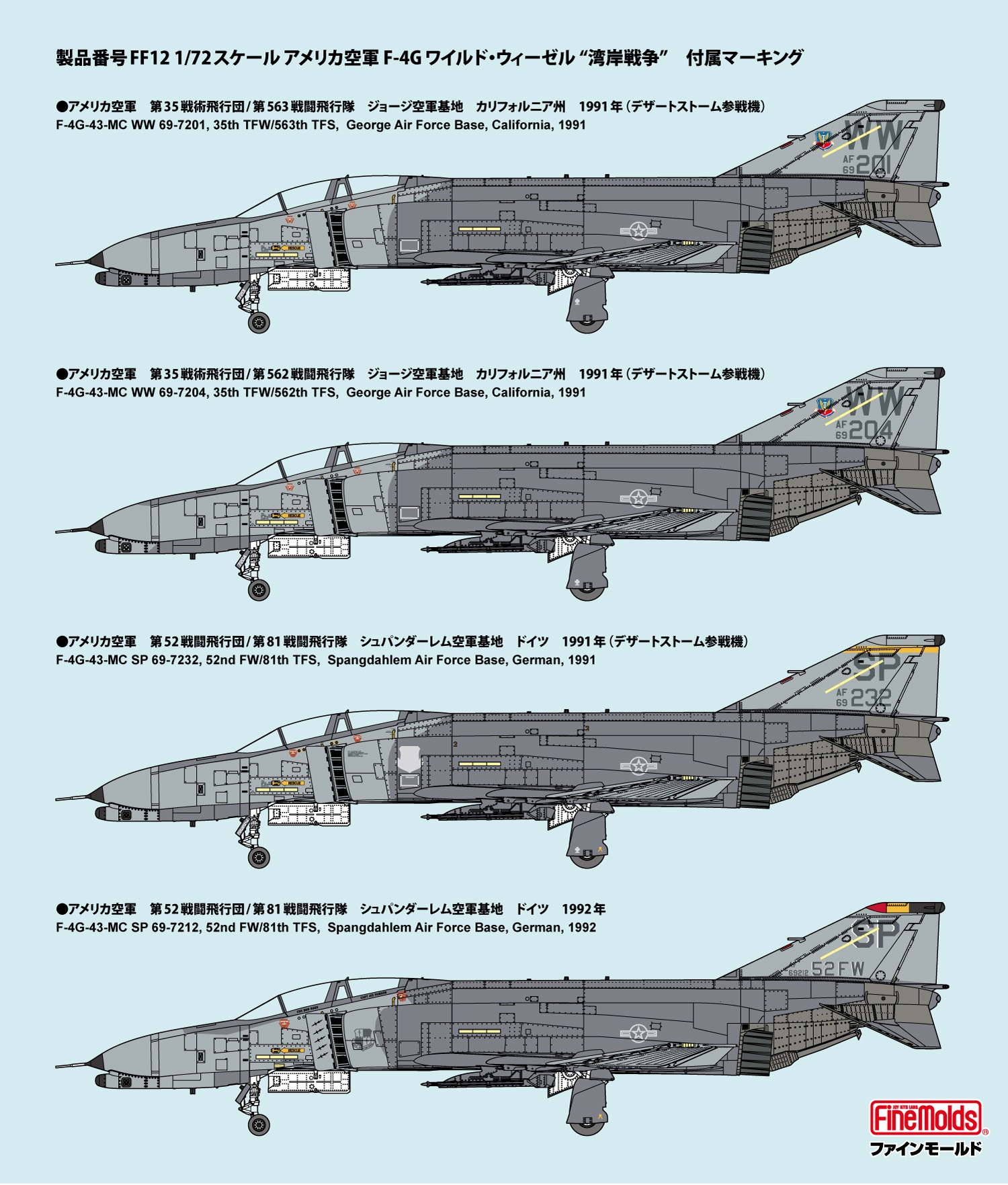 1/72 USAF F-4G Wild Weasel Gulf War