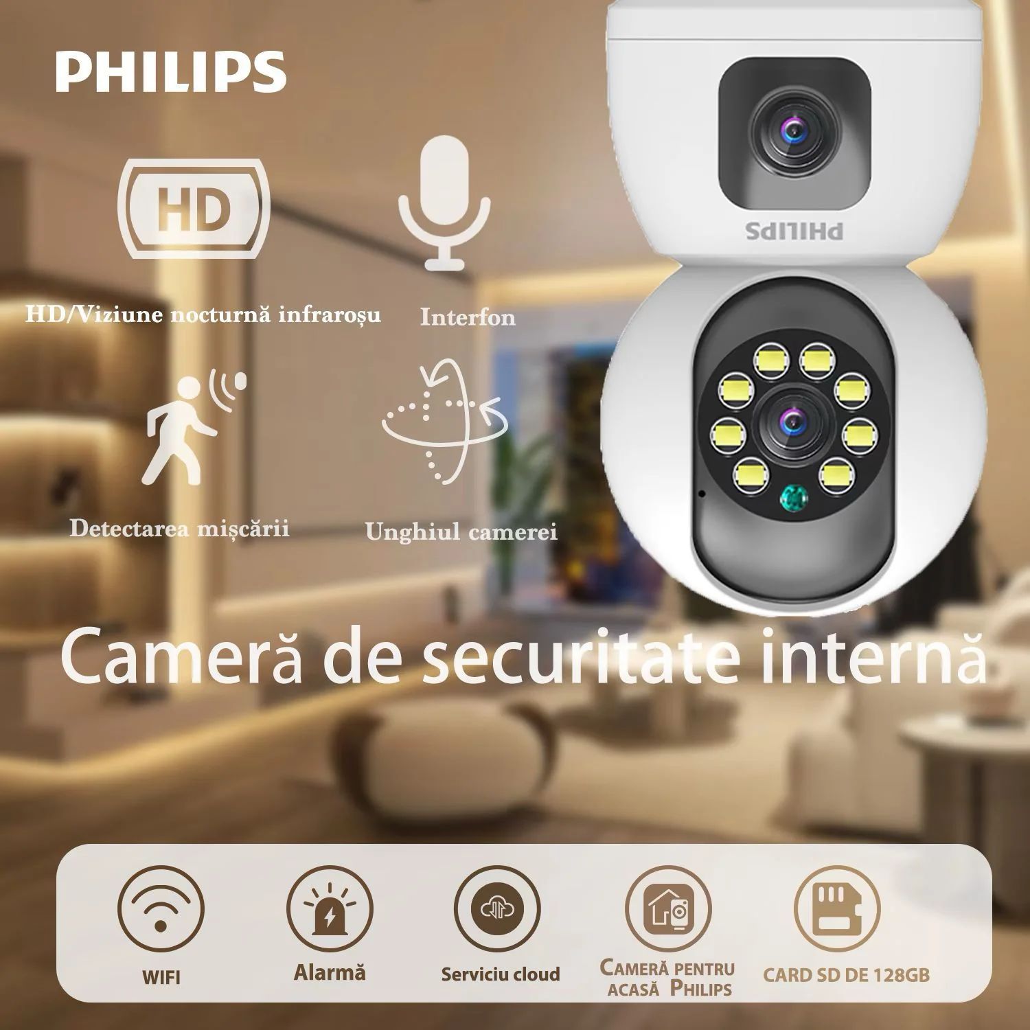 Philips TAI3320 1080P FHD 雙鏡頭IP Cam
