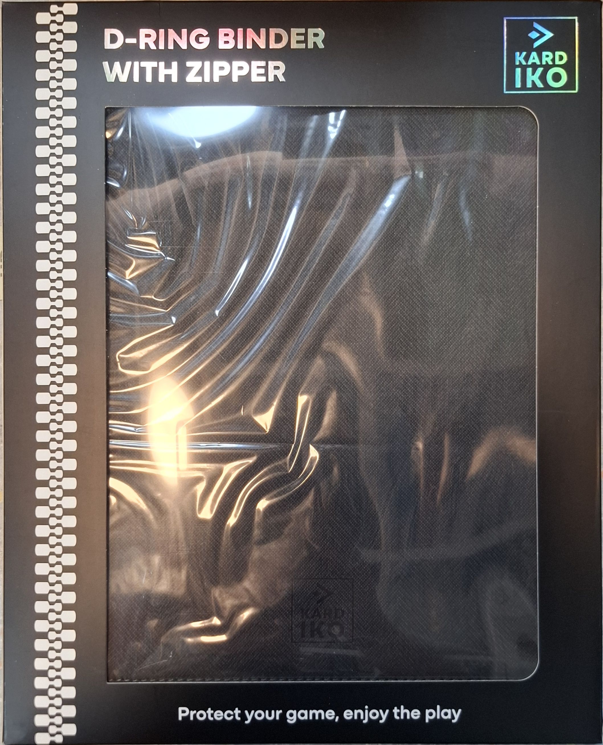 KARD IKO D-RING BINDER WITH ZIPPER 360 BLACK