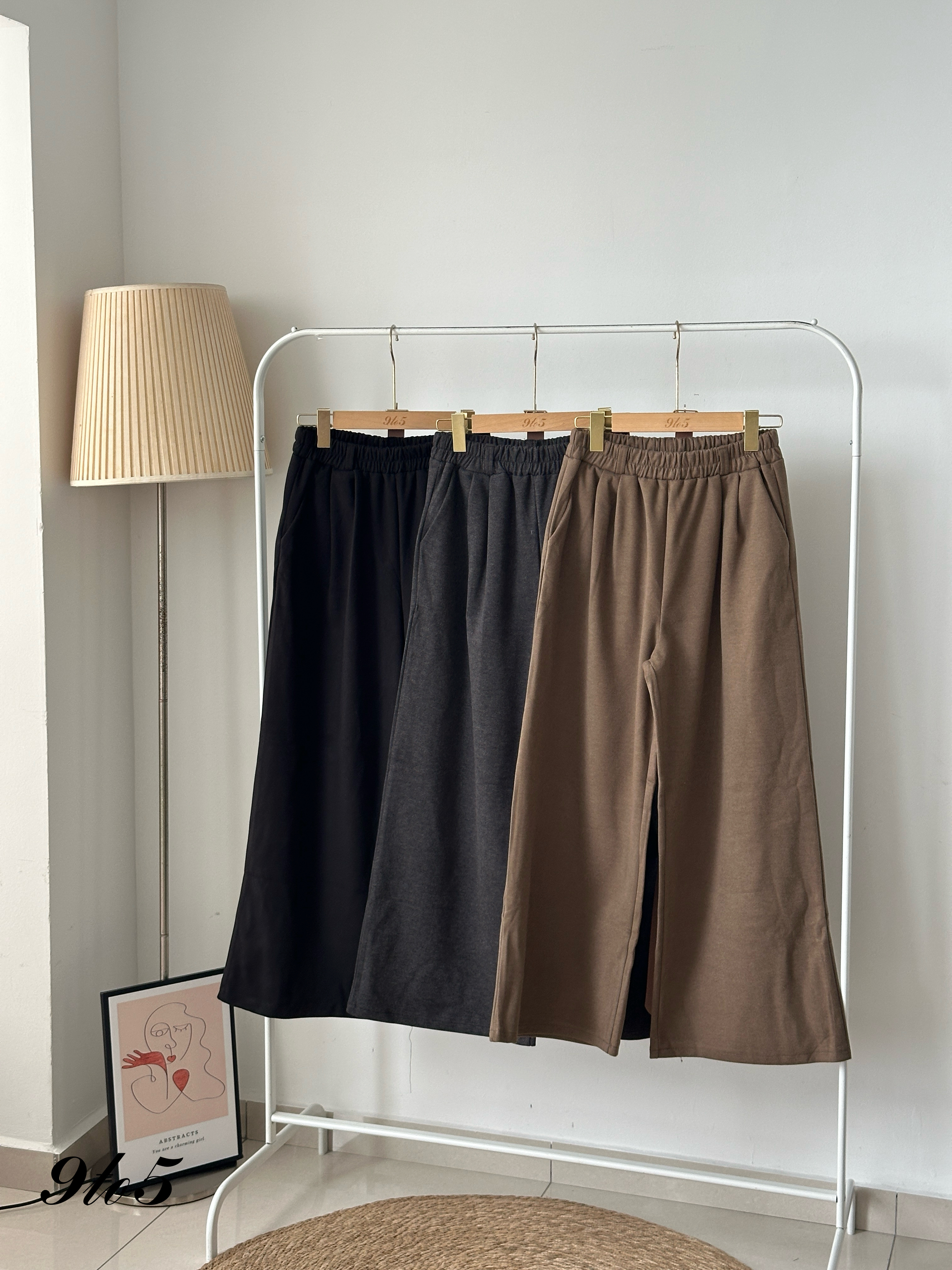 S1813 A Line Long Pants - 3 Colors 