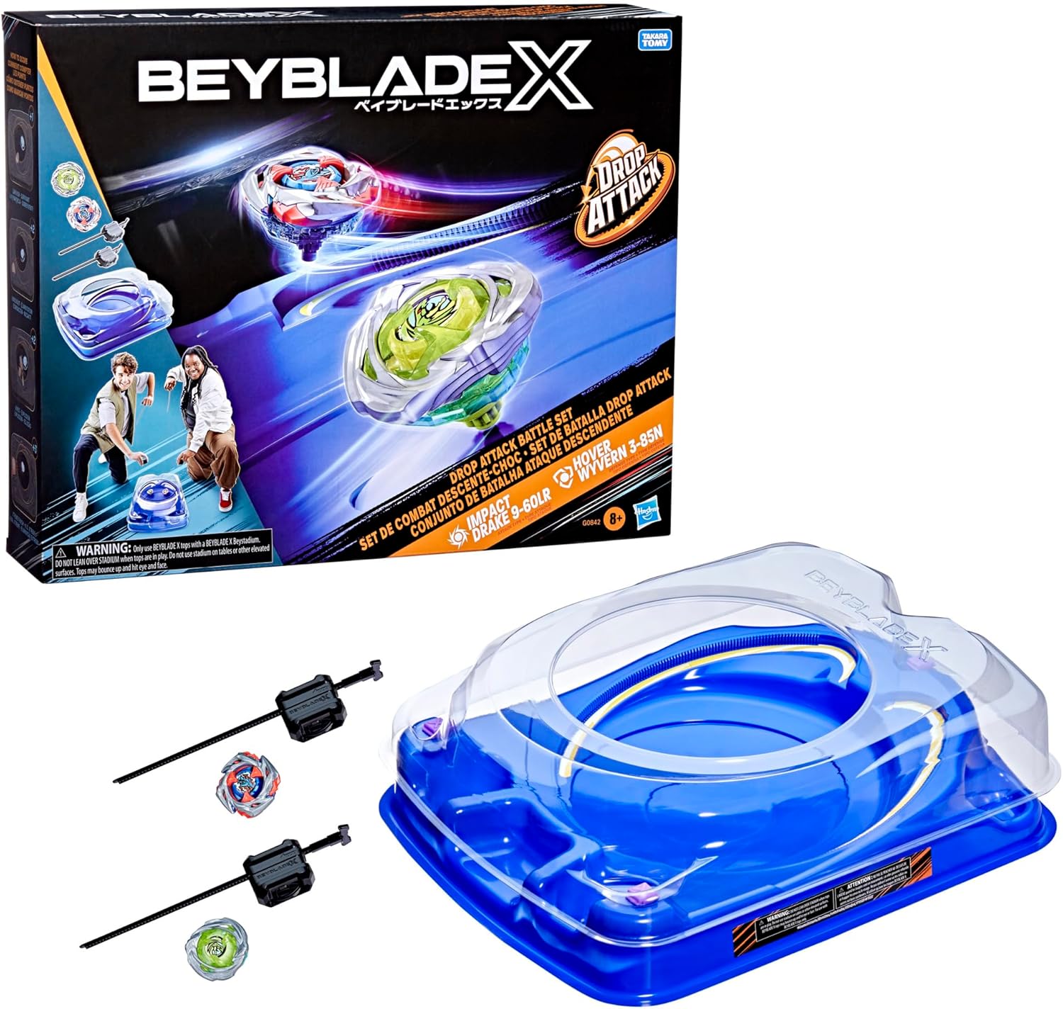 爆旋陀螺X BEYBLADE X 美版薯片龍 + 衝擊龍神 戰鬥對戰套裝 (連戰鬥盤)