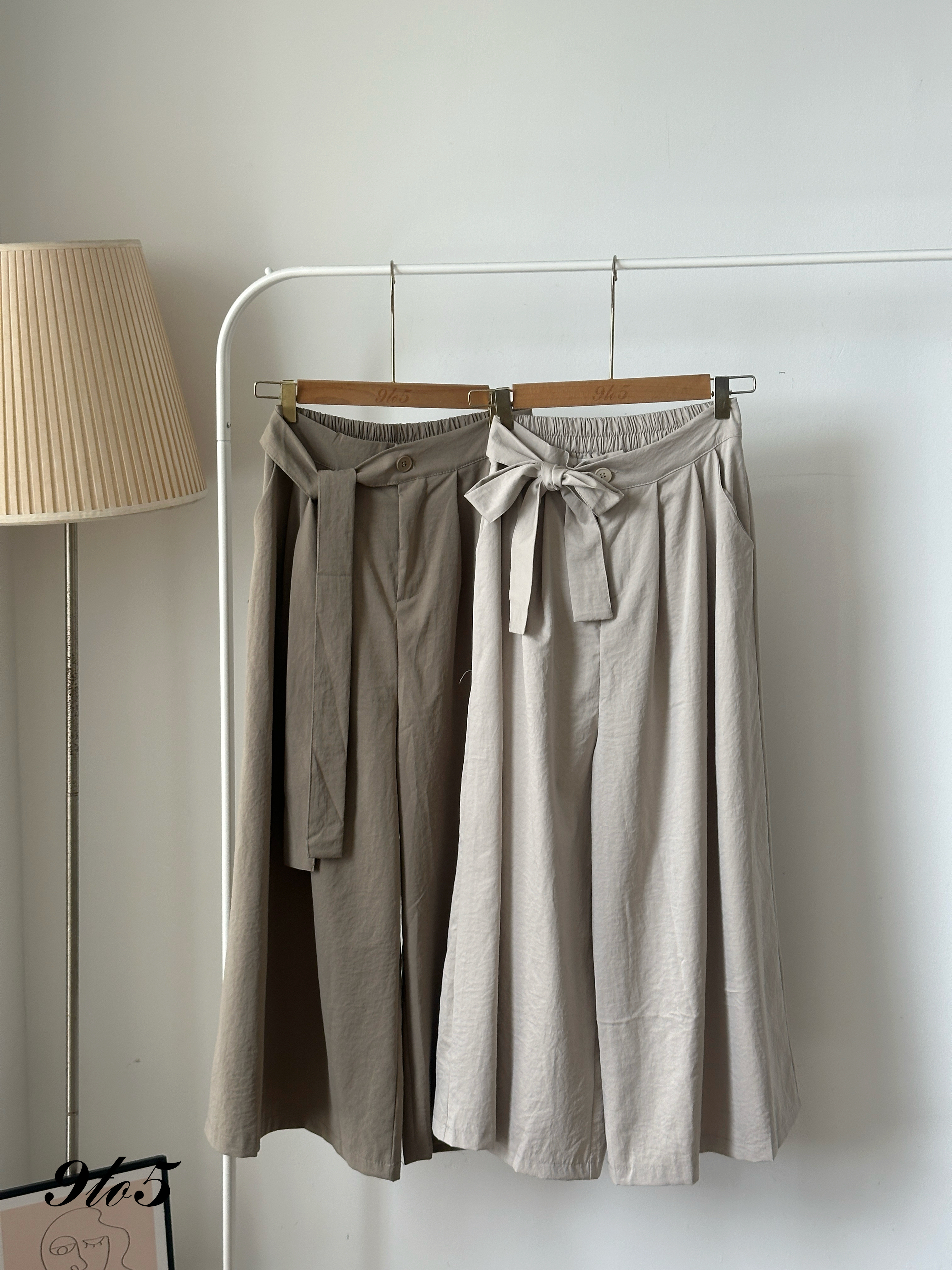 S1861 Bow-tie Wide Leg Pants - 4 Colors 