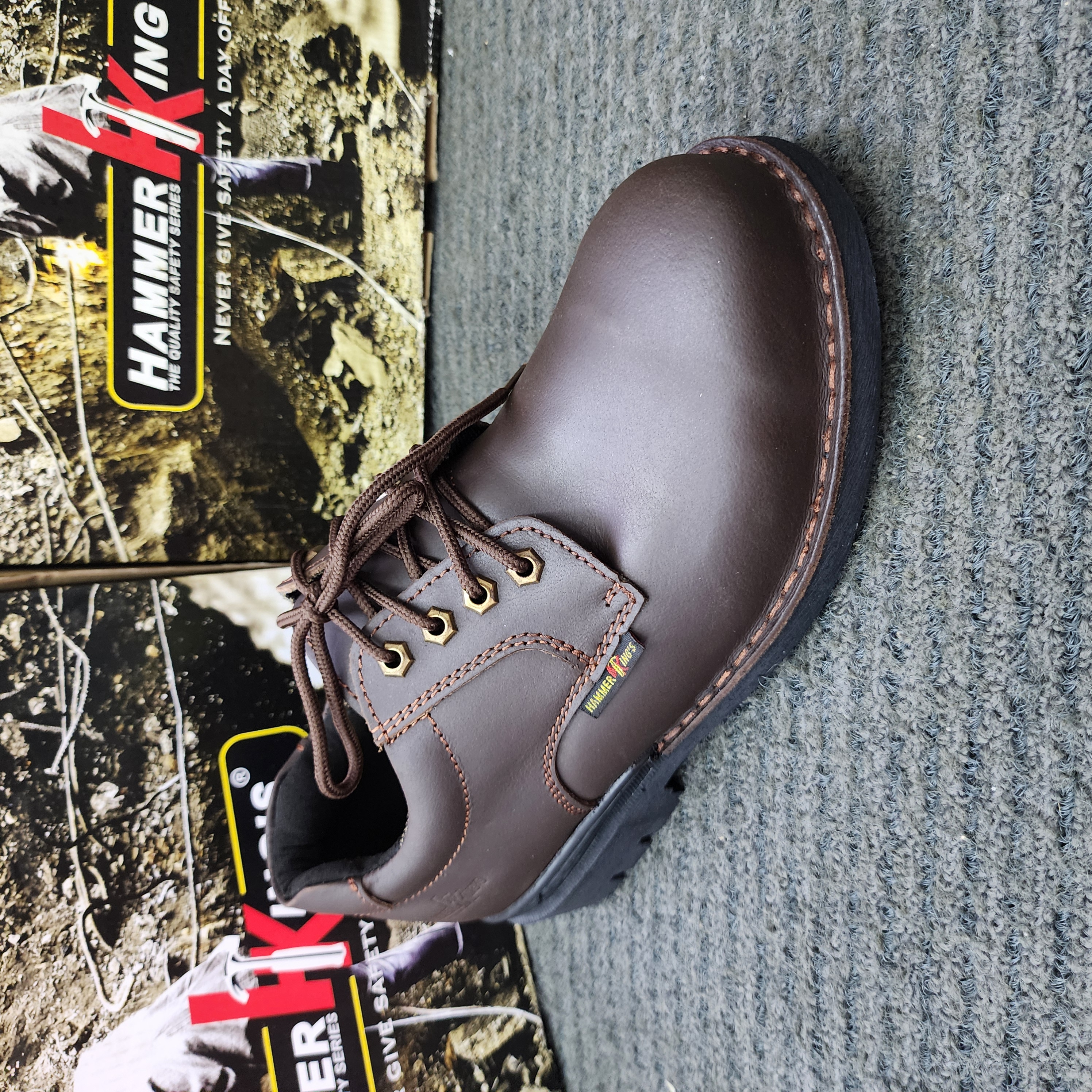 Hammer King's HK 13002 Industry Steel Toe Cap Leather Safety Shoe | Kasut Keselamatan | SIRIM and DOSH Approved Kasut Keselamatan
