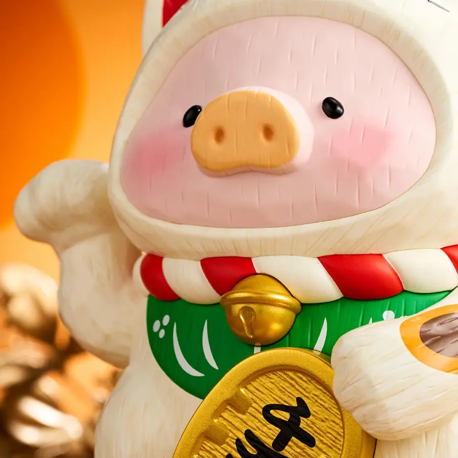 📦訂購 台灣代購 TOYZEROPLUS 罐頭豬 LuLu 仿木雕 金三花貓 招財Lu公仔