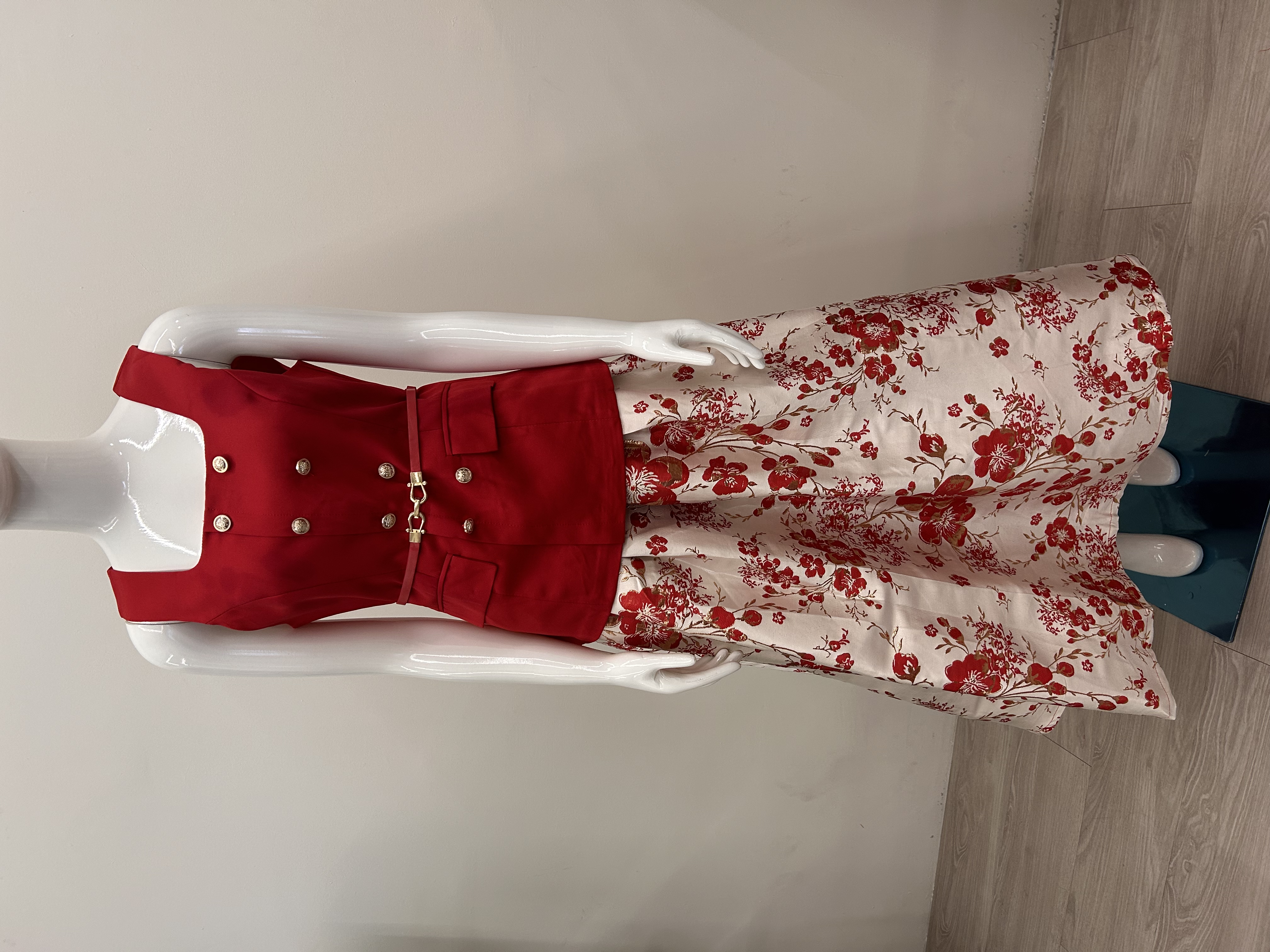 583.WB BTS Top + Embroidered Skirt