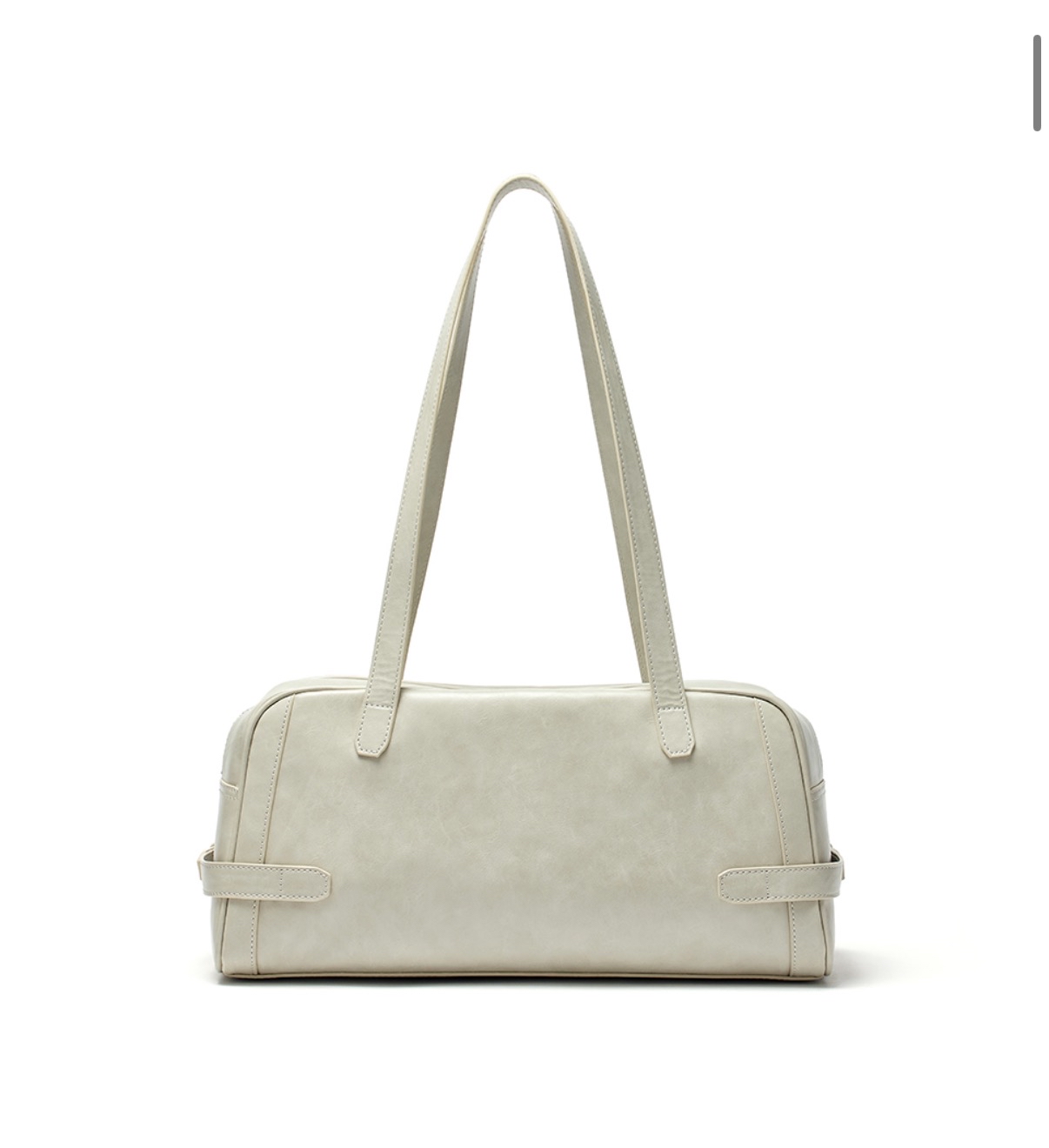 MATIN KIM特價場 BIKER DETAIL MEDIUM SHOULDER BAG IN LIGHT GREY
