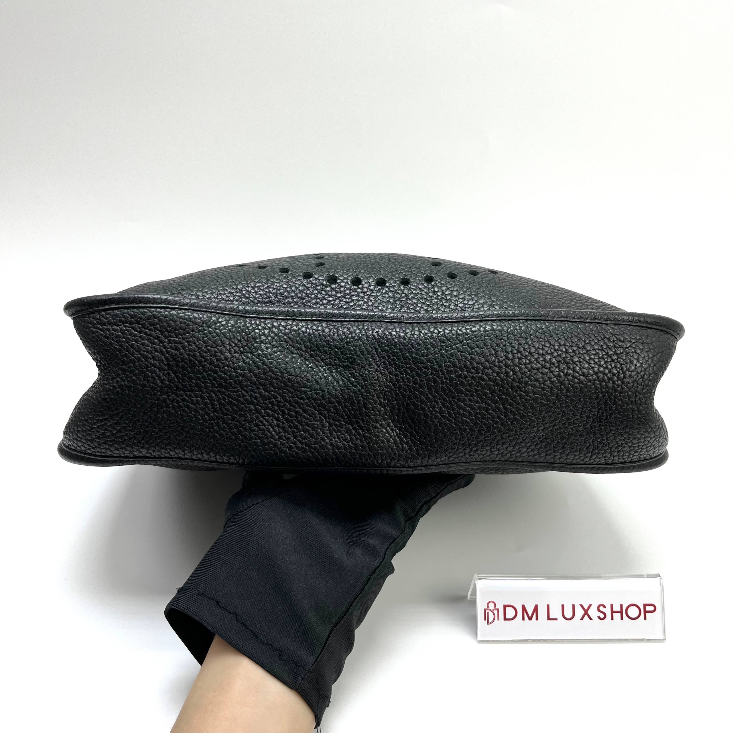 Hermes Evelyne GM Gen-1 Black PHW (Stamp Square N)
