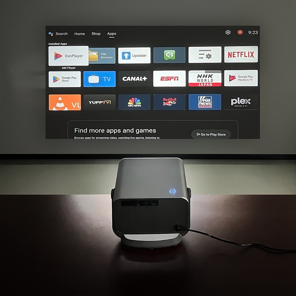 SAPPHIRE P20Ultra 智能投影機｜1080P全高清 升級版800ANSI流明｜電動對焦×4D梯形校正｜Android TV13.0系統｜WiFi6/藍牙5.4｜360°立體聲｜家用辦公影院投影機