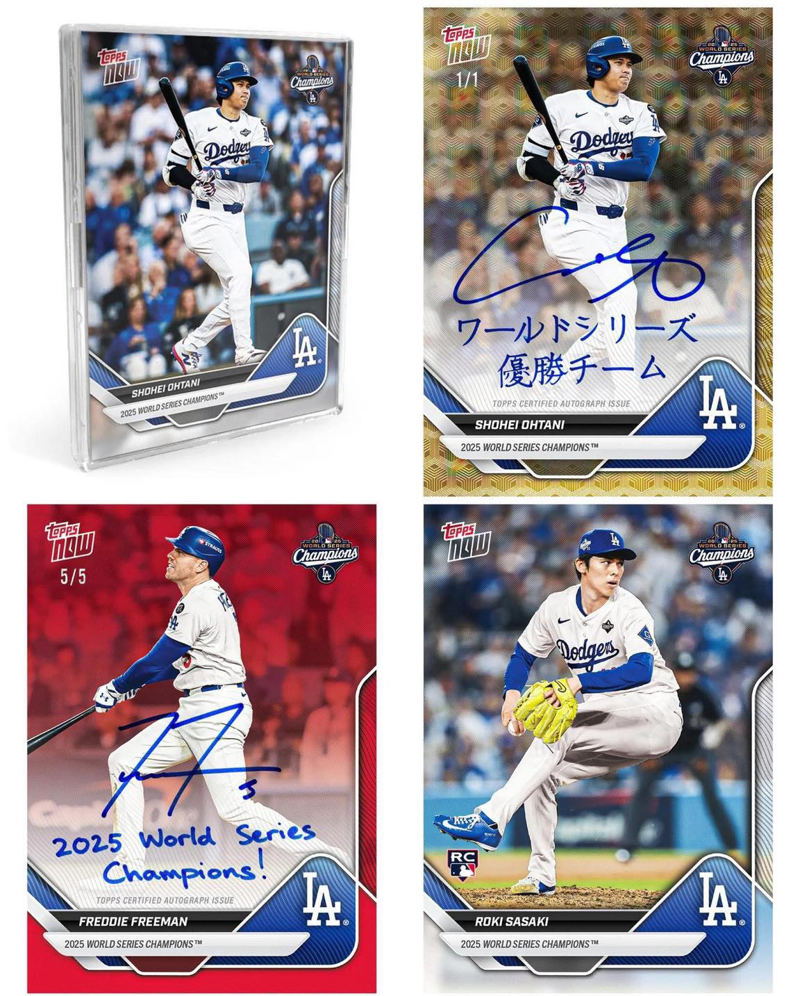  🌟Topps Now Dodgers 2025 世界大賽冠軍 紀念套