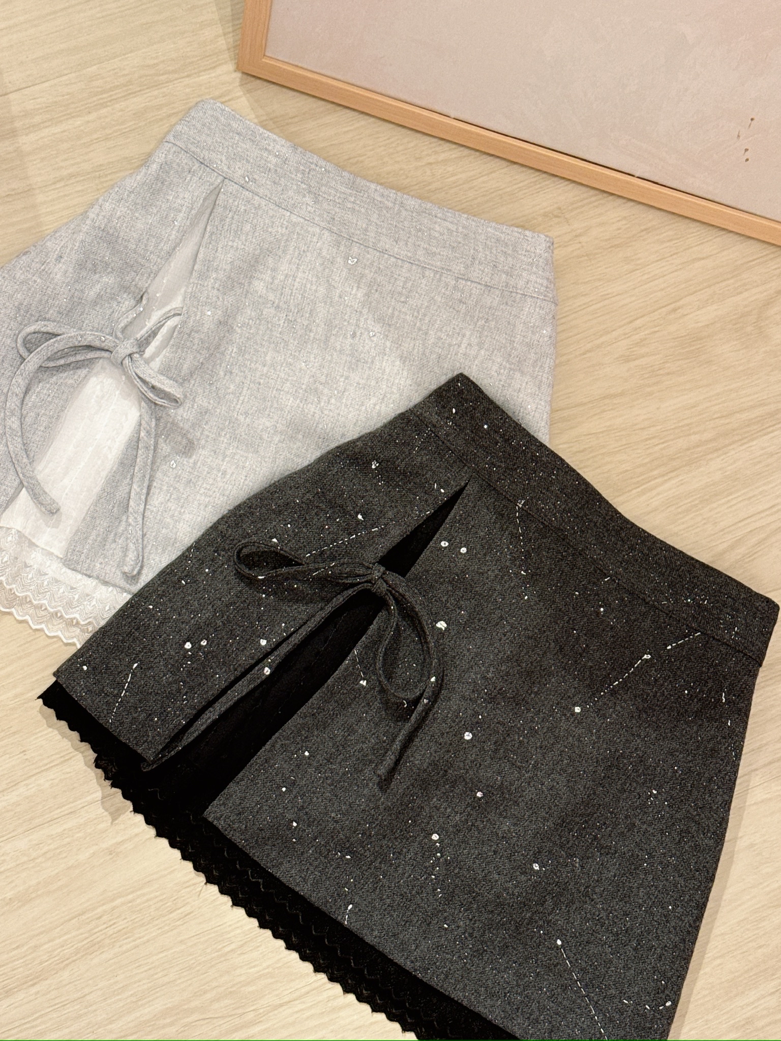 #HANNA-made# The Starlight Tie-Split Skirt