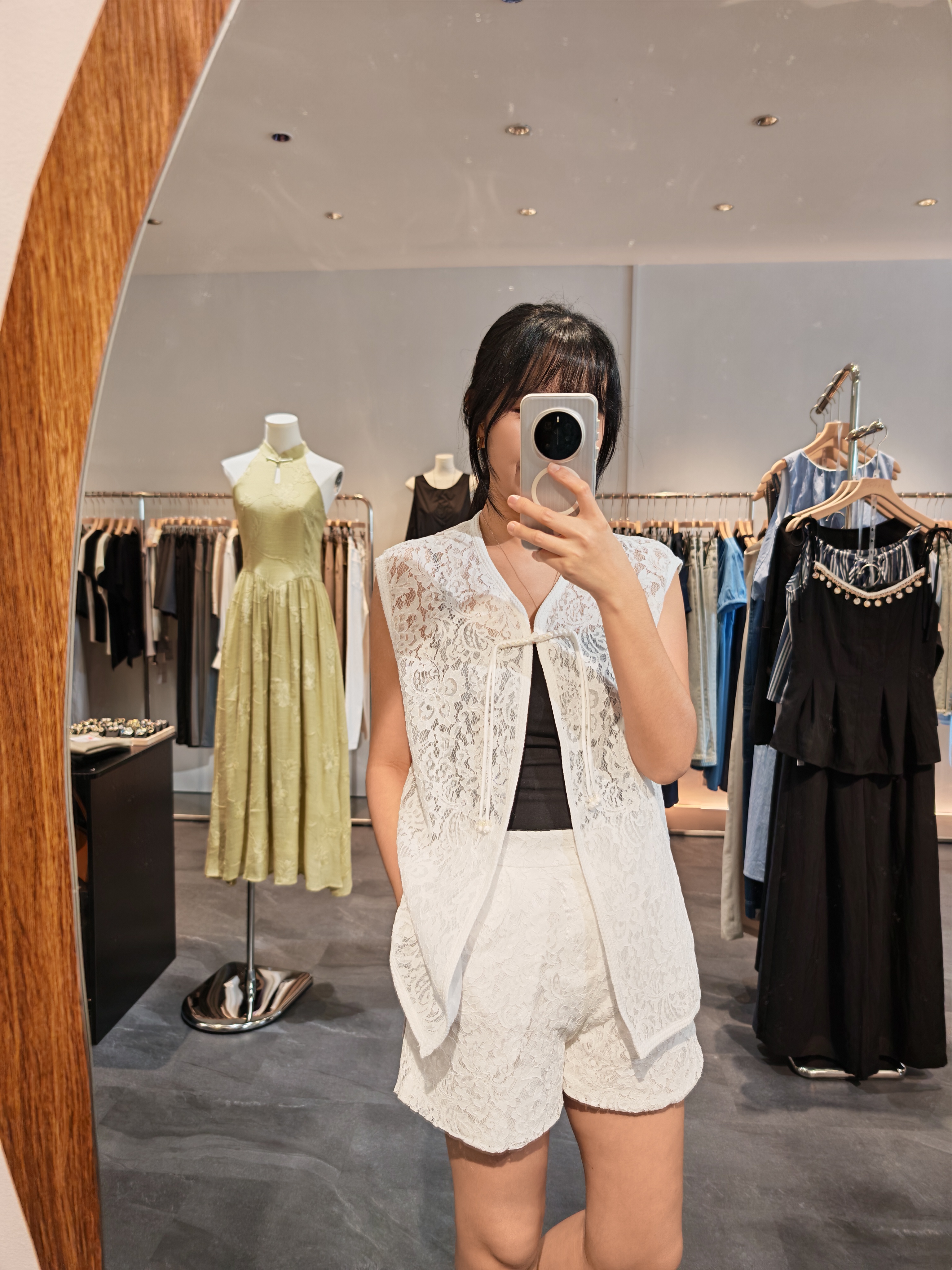 【设计师款】新中式蕾丝马甲