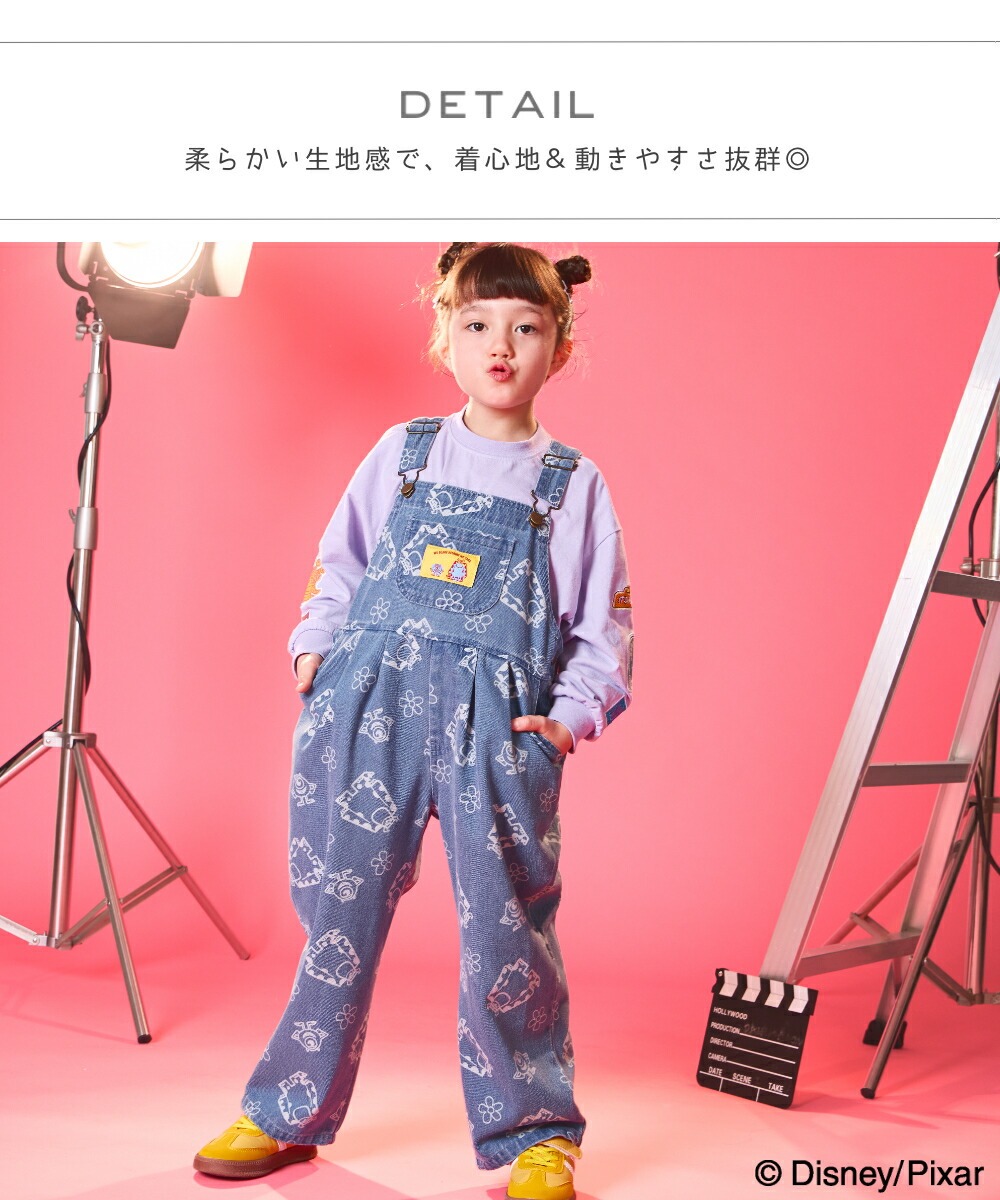 🆕【⭐訂購⭐】 🌀#MonstersInc #怪獸電力公司 通體印花 吊帶牛仔褲🌀[ELCA-0199][260422]