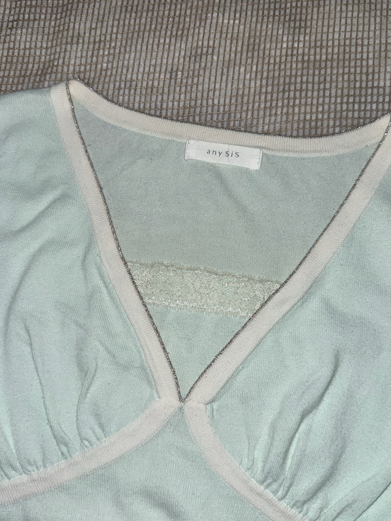 Mint Green Contrast Trim Blouse