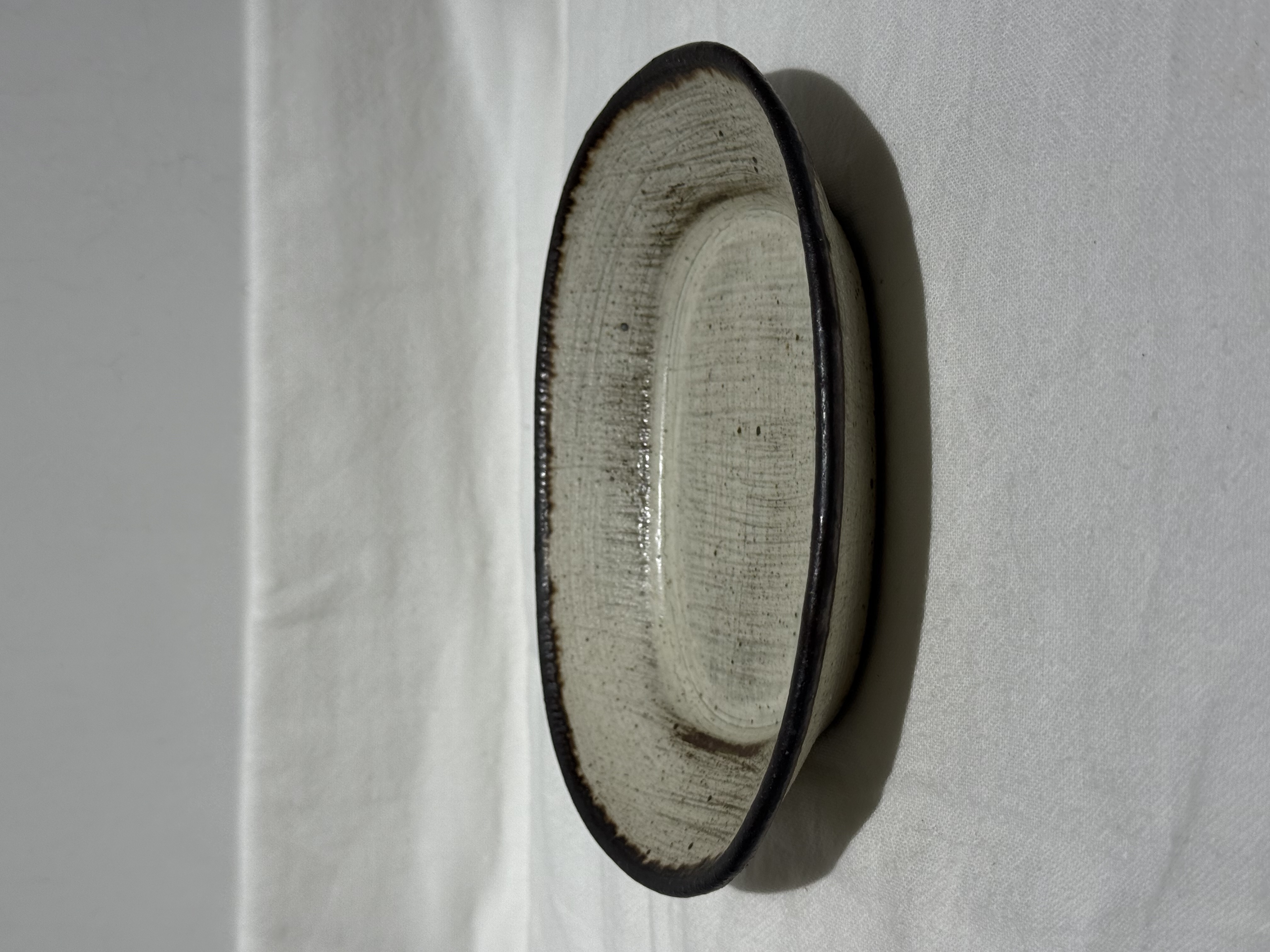 馬目隆広 小盤 素白 黑邊